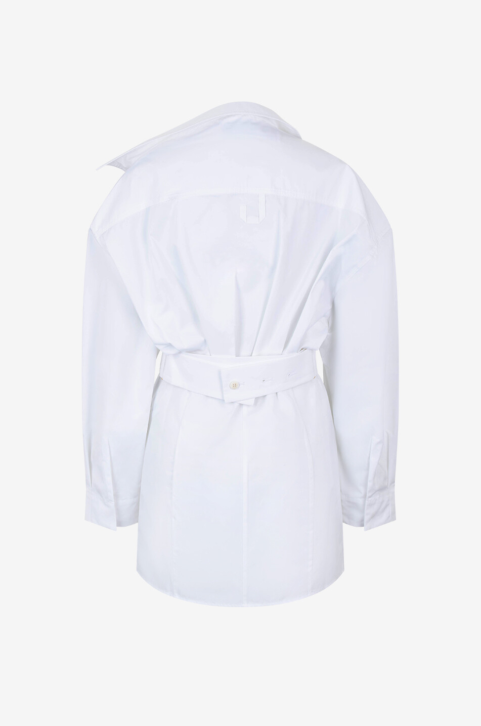 JACQUEMUS Minikleid aus Popeline La mini robe chemise Damen WEISS 2
