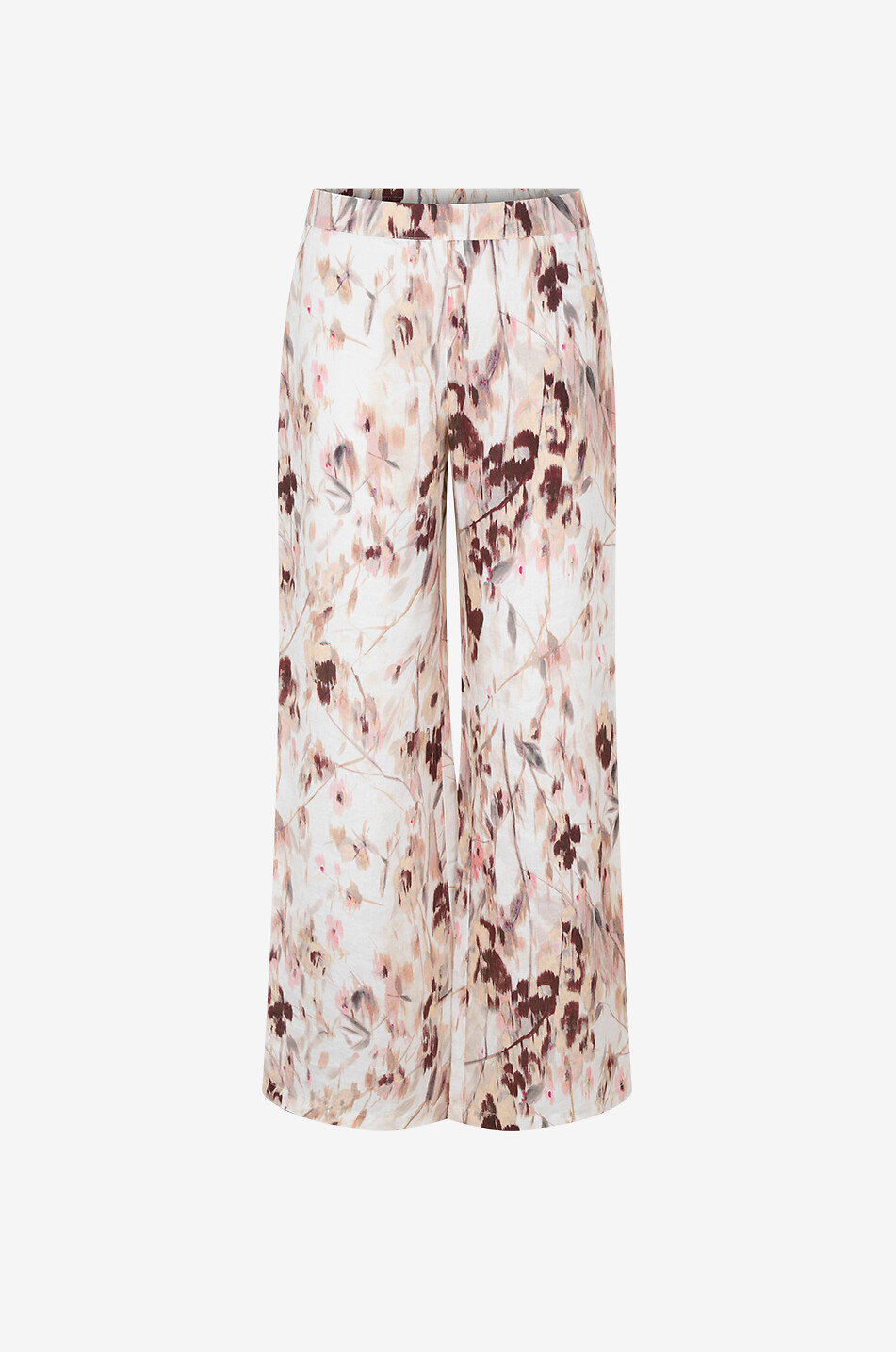 120% LINO Pantalon large fleuri en lin Femme MULTICOLORE 1