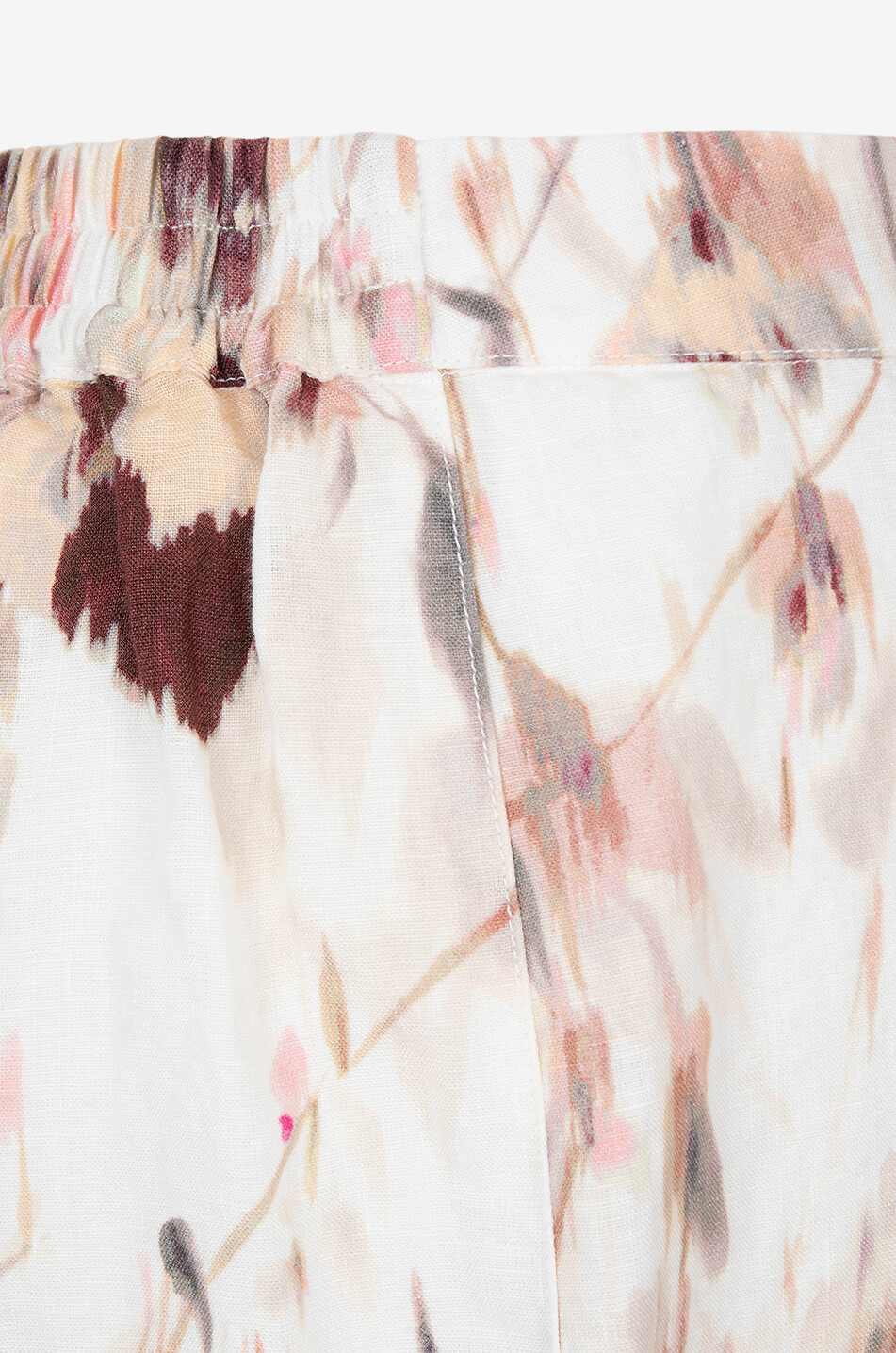 120% LINO Pantalon large fleuri en lin Femme MULTICOLORE 3