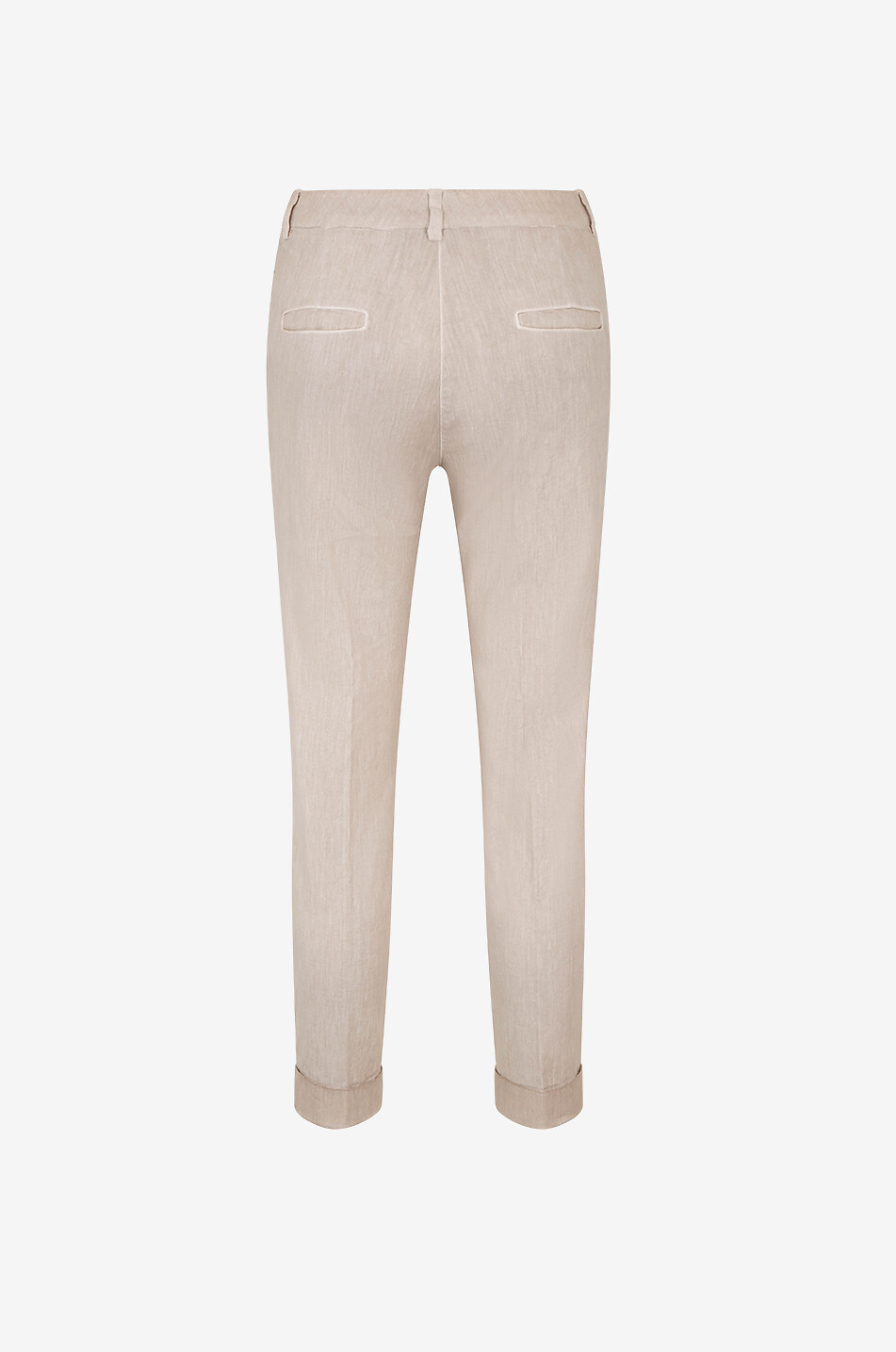 120% LINO Pantalon slim en lin et coton Femme Beige clair 2