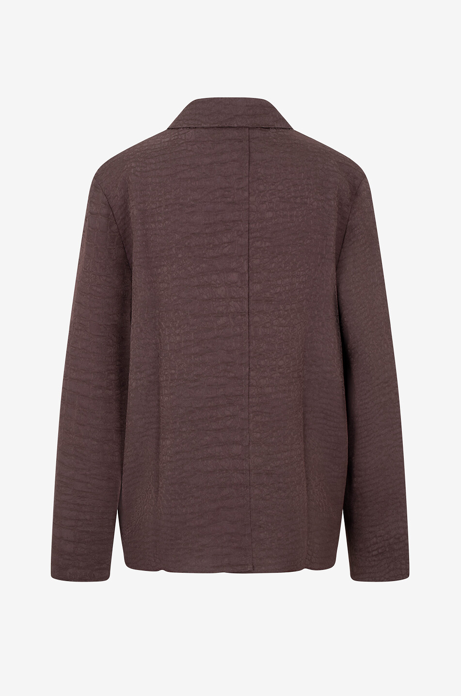 JACQUEMUS Geschlitztes Kroko-Jacquard-Hemd La chemise Notte Damen BRAUN 2