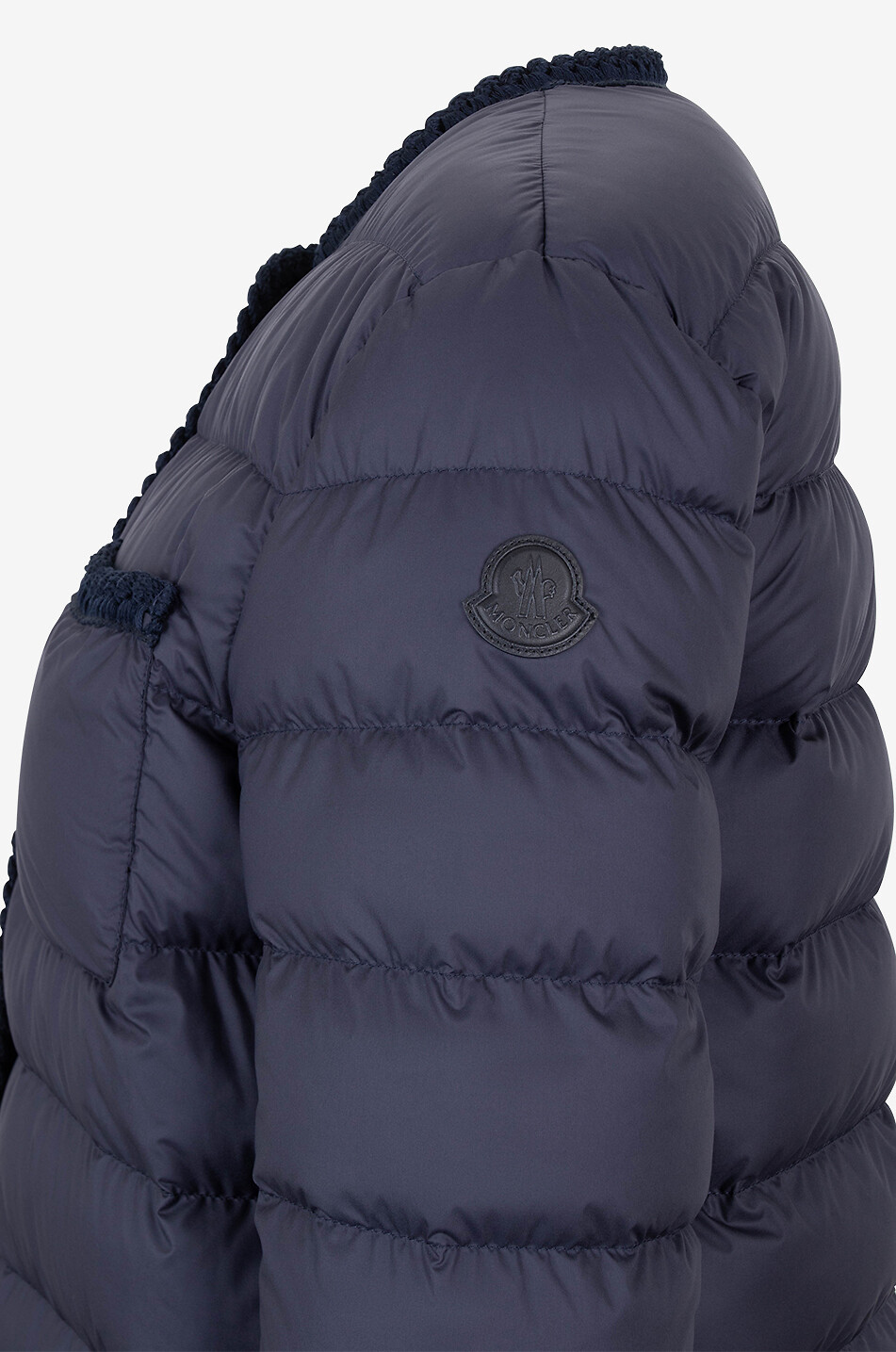 MONCLER Gencay long down jacket with braids Women DARK BLUE 3