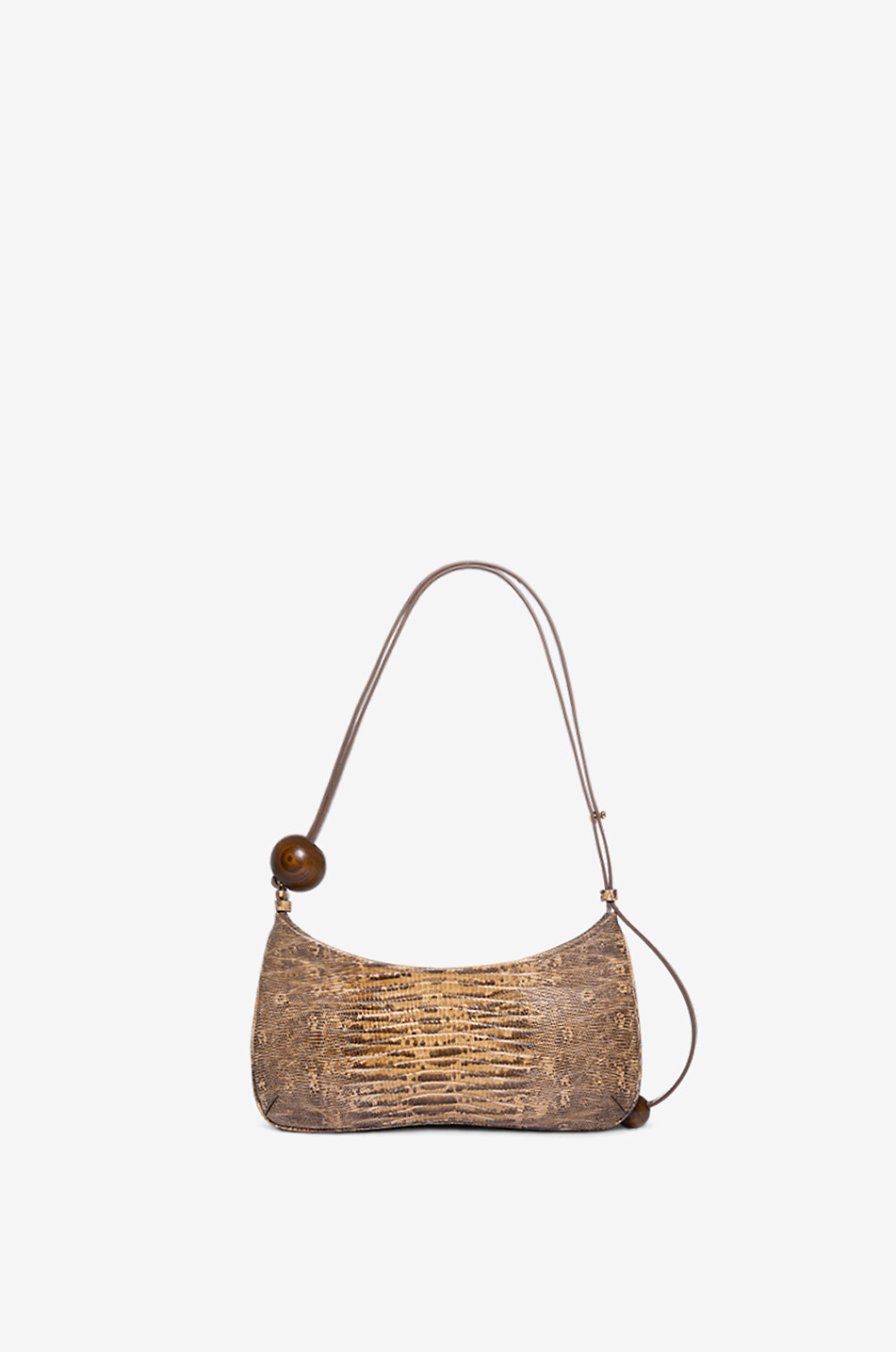 Le Bisou Perle lizard effect leather shoulder bag