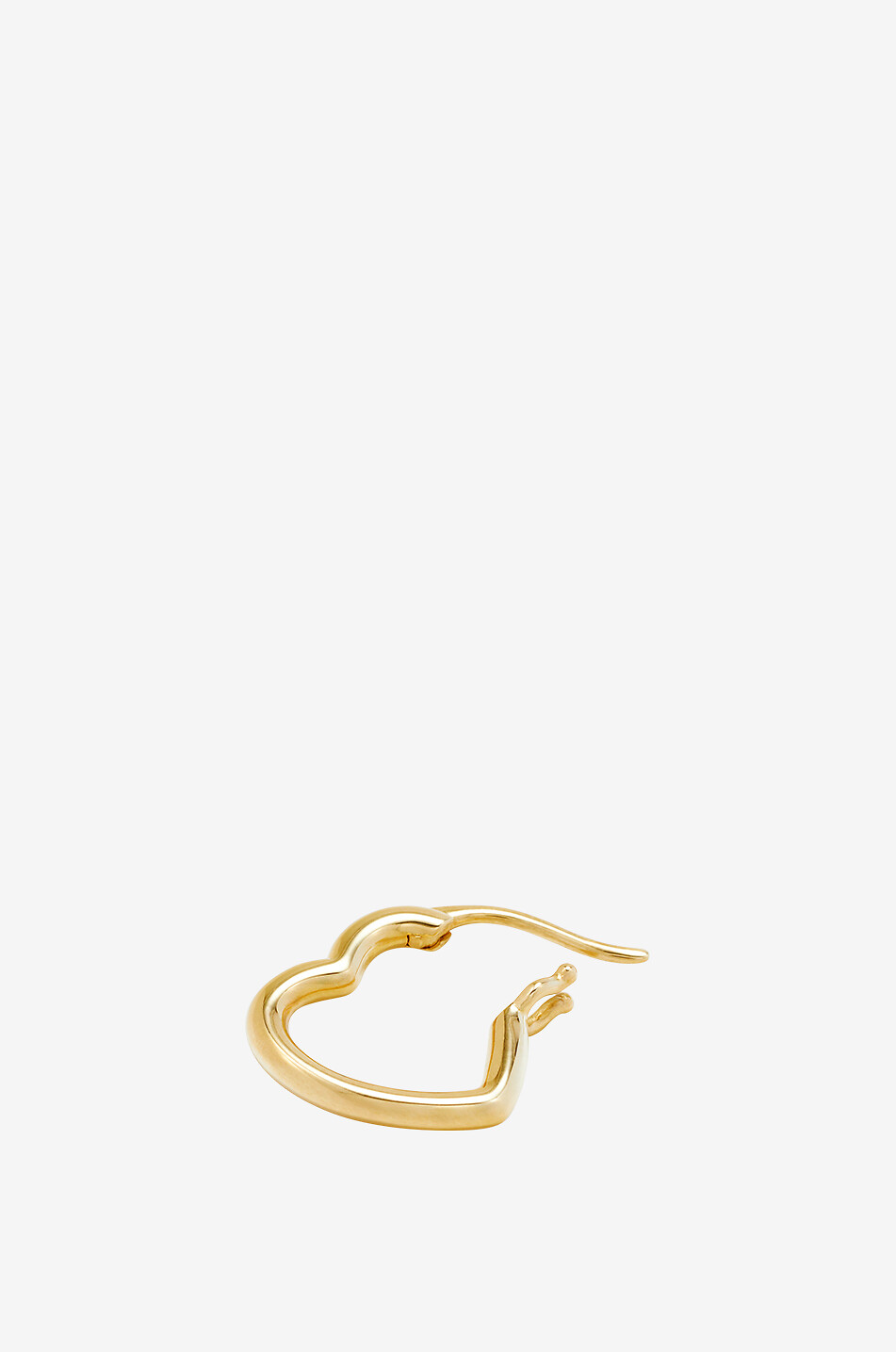 YVONNE LEON Mini Coeur single yellow gold hoop earring Women GOLDEN 2
