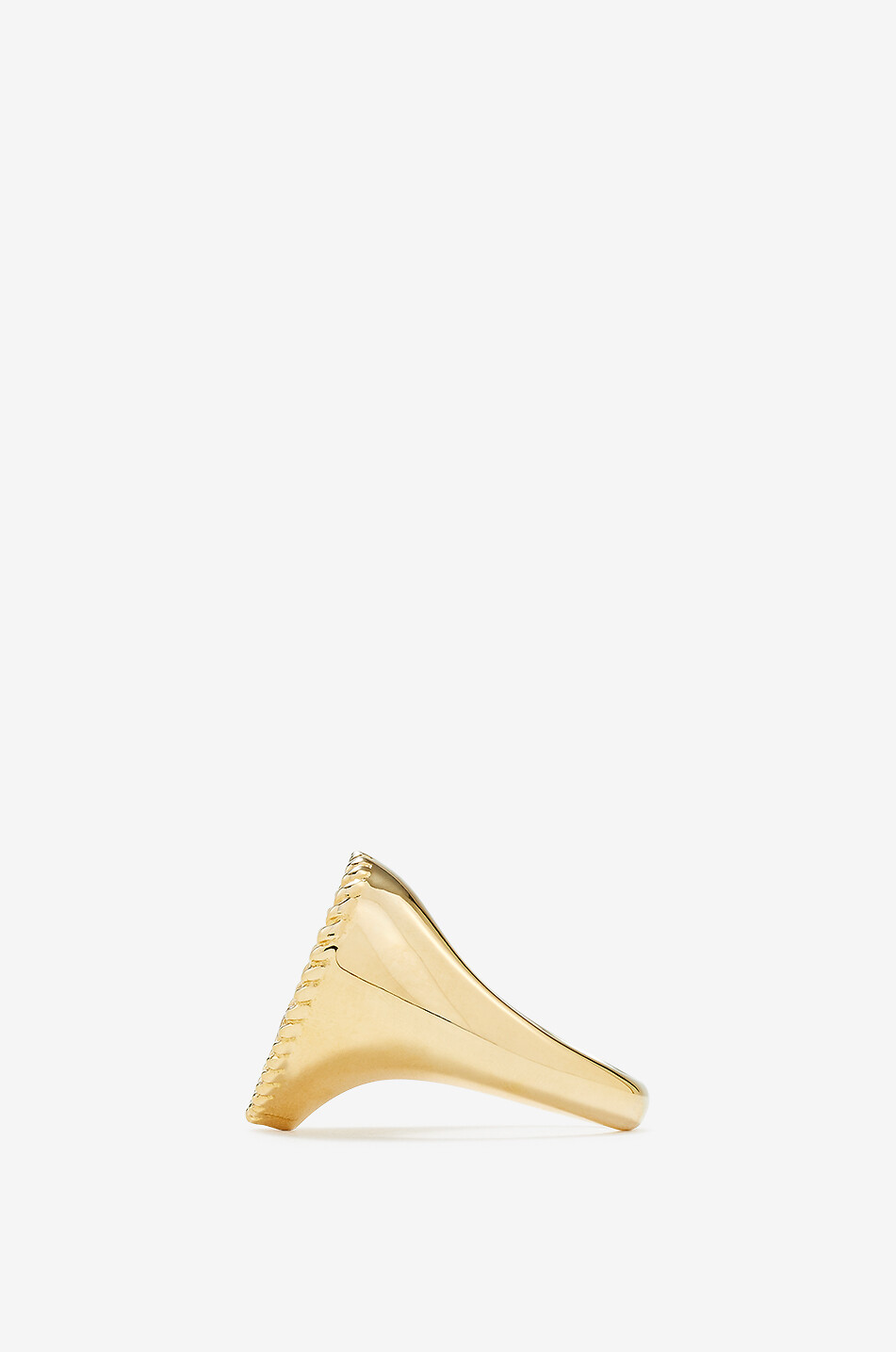 YVONNE LEON Coeur yellow gold and diamond signet ring with stone Women BLUE 4