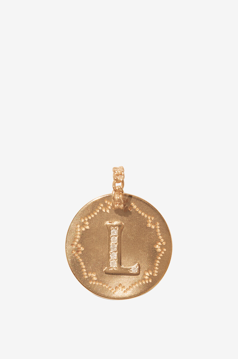 PASCALE MONVOISIN Alphabet - L - yellow gold and diamond pendant Women GOLDEN 1