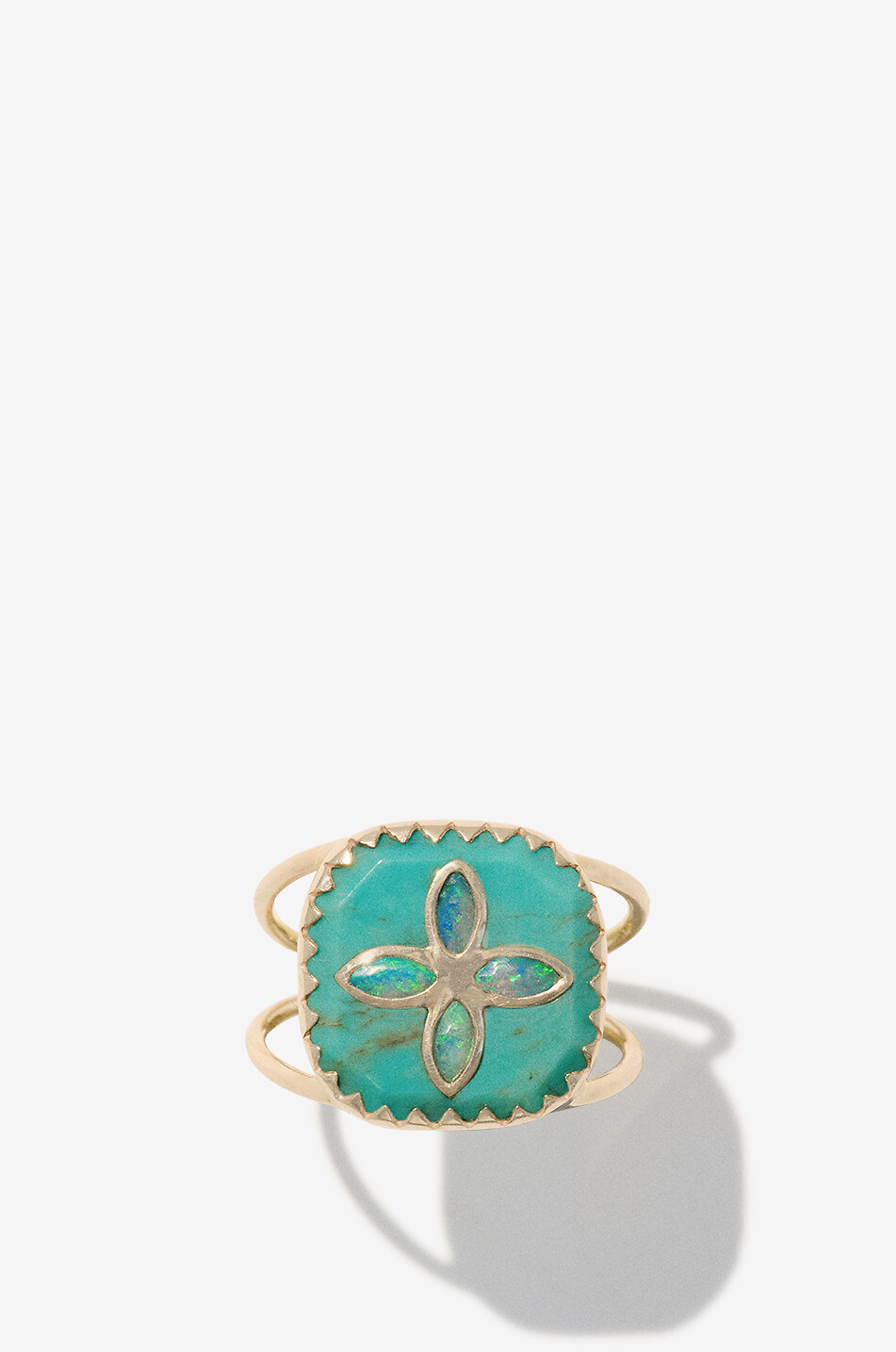 Goldring mit Türkis Bowie N°2