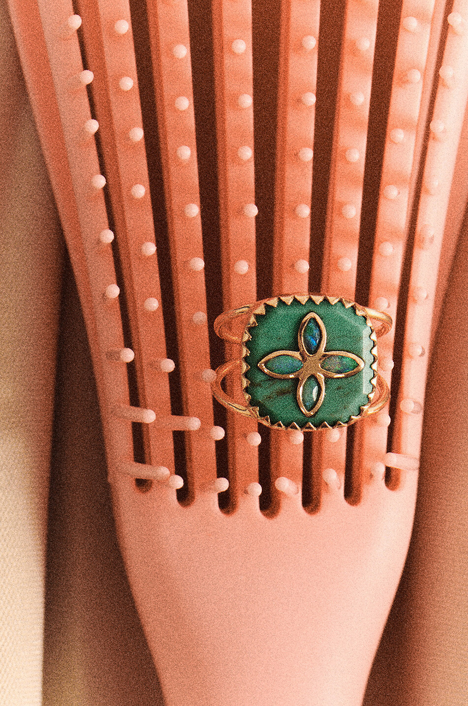 PASCALE MONVOISIN Goldring mit Türkis Bowie N°2 Damen BLAU 4