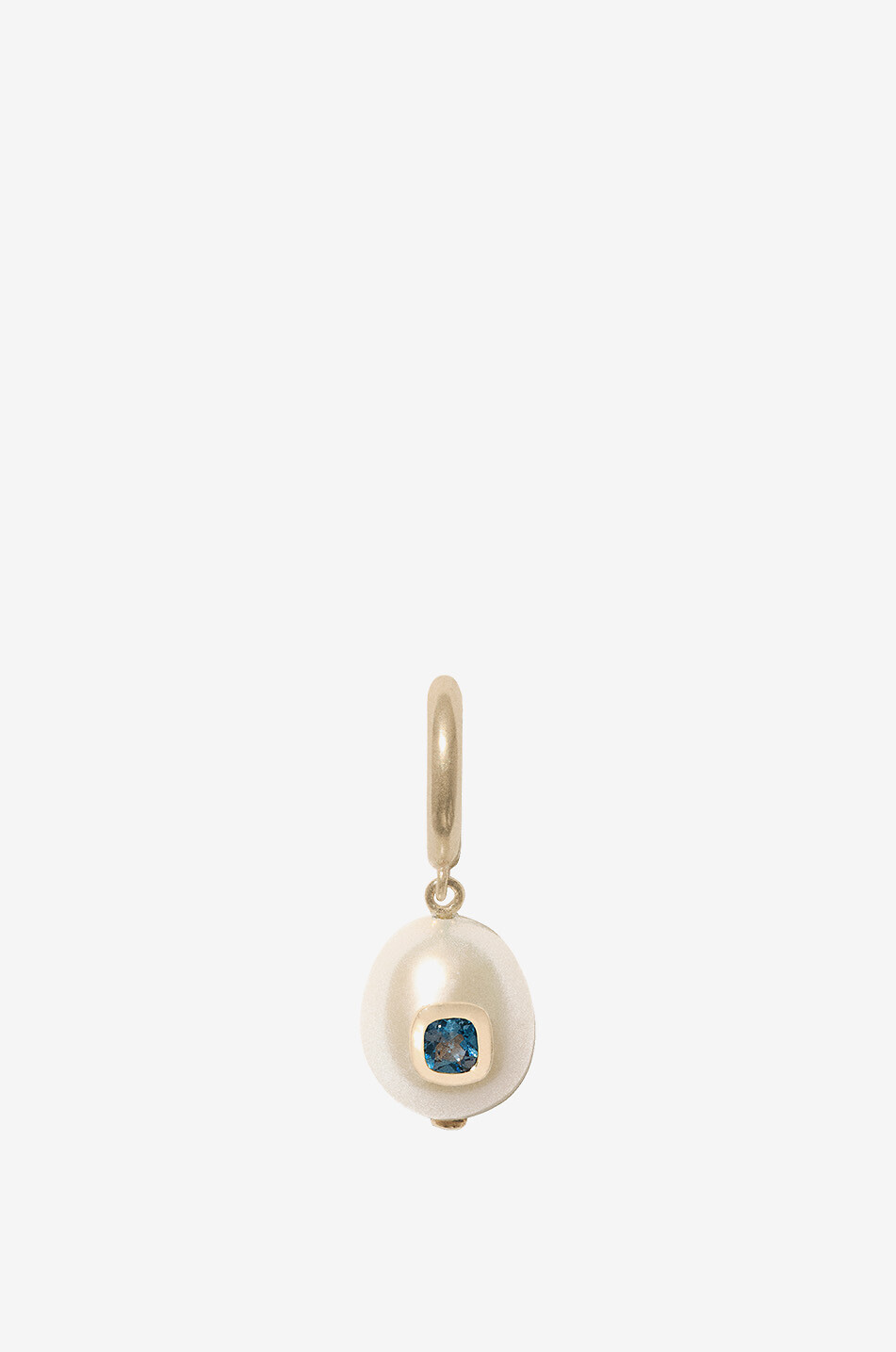 PASCALE MONVOISIN Eddie pearl and topaz single earring Women BLUE 1