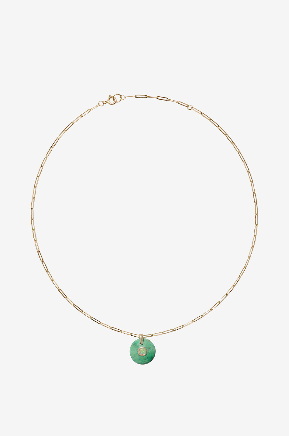 Collier en or jaune à turquoise et opale Milo