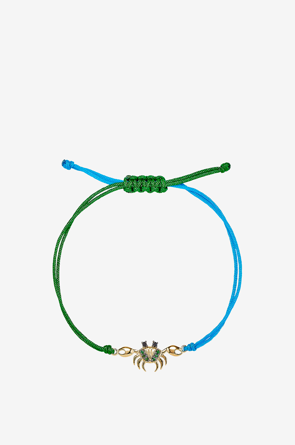 Kordelarmband mit Gold und Diamant Crabe Fil