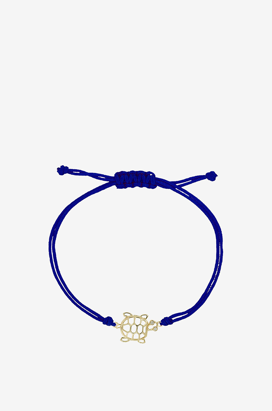 YVONNE LEON Kordelarmband mit Gold und Diamant Tortue Fil Damen DUNKELBLAU 1