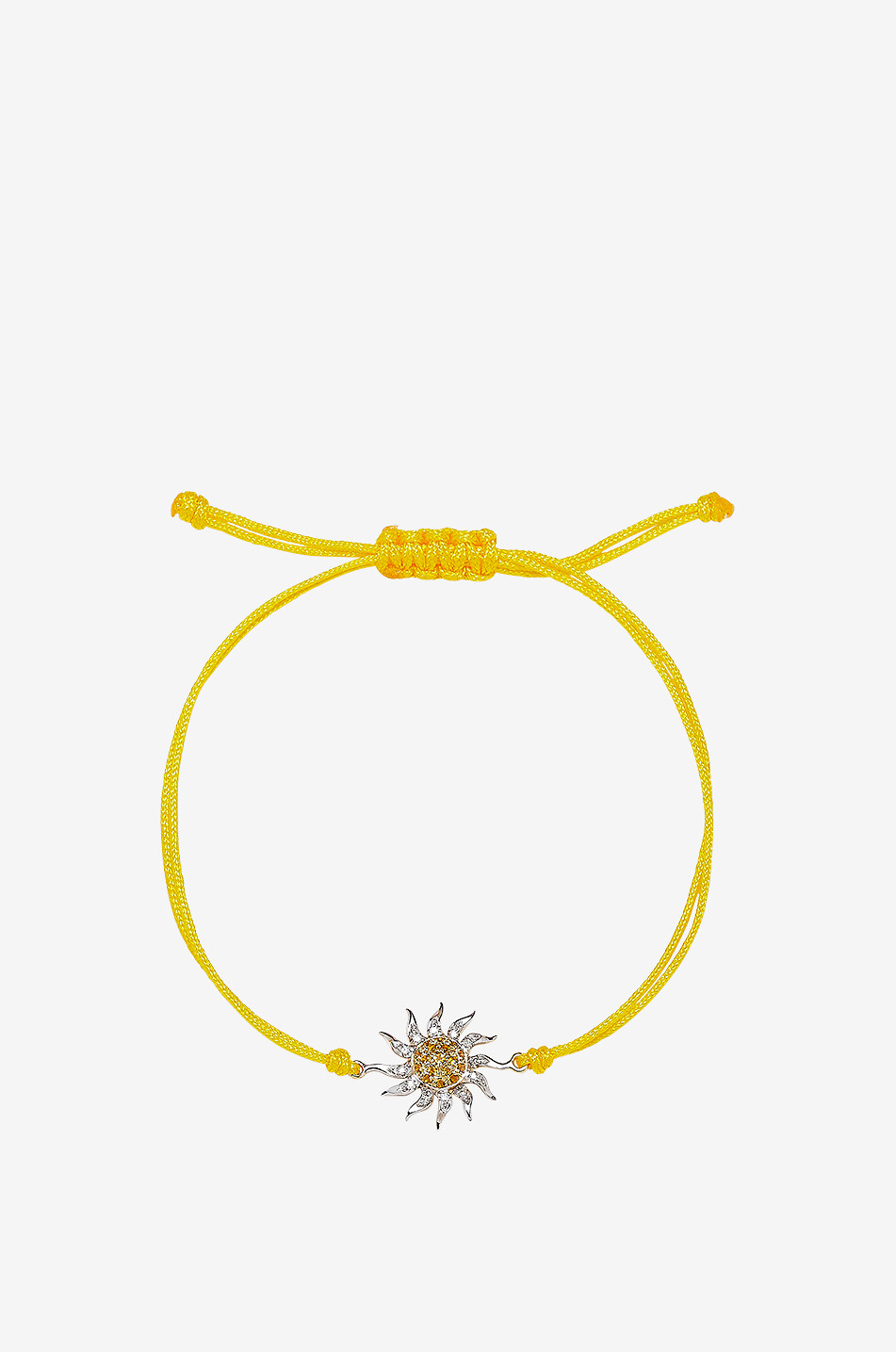 YVONNE LEON Soleil 2 Ors Fil cord bracelet with gold and diamond Women YELLOW 1