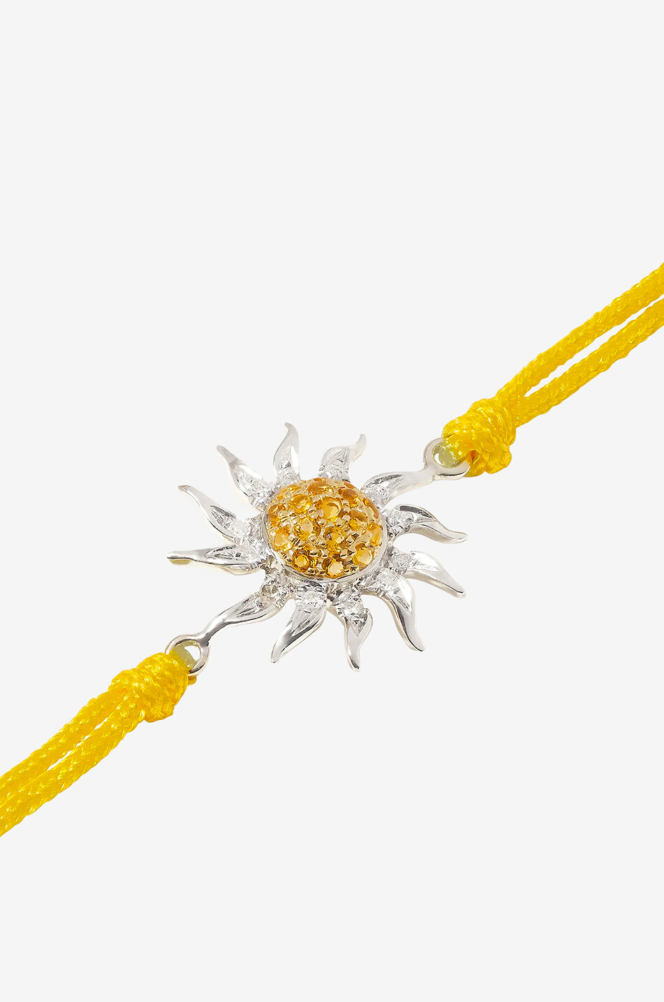 YVONNE LEON Soleil 2 Ors Fil cord bracelet with gold and diamond Women YELLOW 2