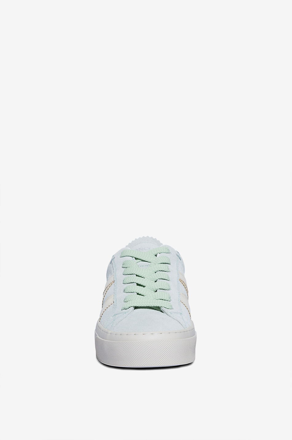 MONCLER Niedrige Schnürsneakers aus Wild- und Nubukleder Monaco2 Damen HELLGRÜN 2