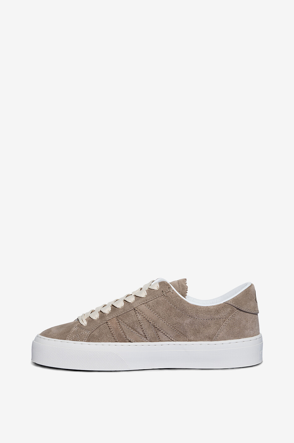 MONCLER Niedrige Schnürsneakers aus Wildleder Monaco2 Damen BEIGE 3