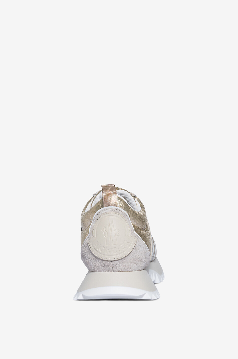 MONCLER Pacey cracked gold-tone low-top sneakers Women GOLDEN 4