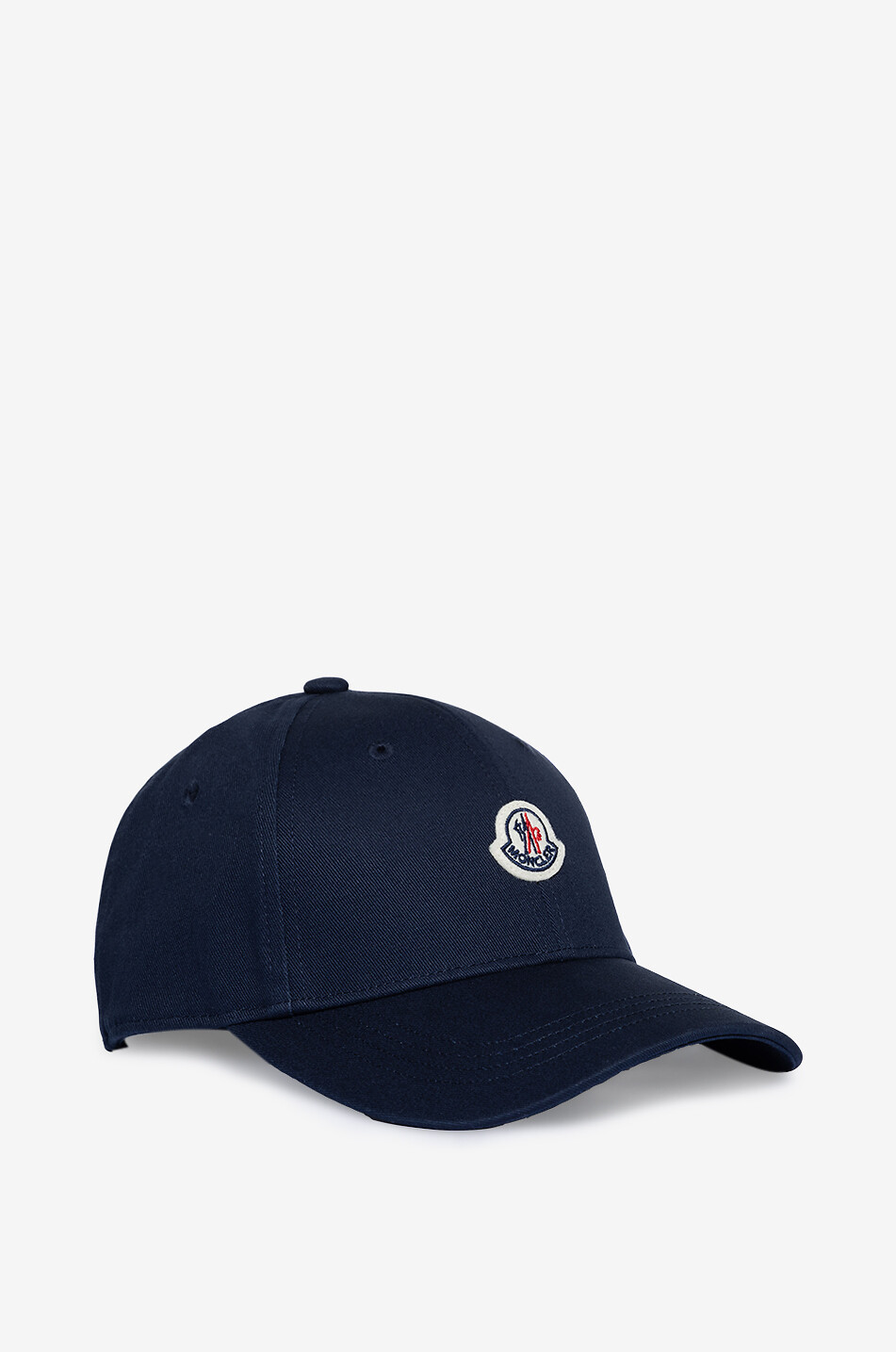 MONCLER Casquette en gabardine enfant à patch logo Garçon BLEU FONCE 2