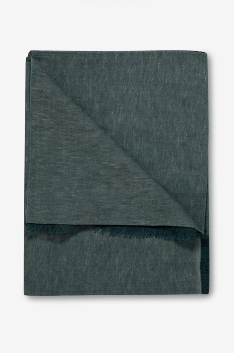 HEMISPHERE Écharpe en laine et lin Farell Homme BLEU 2