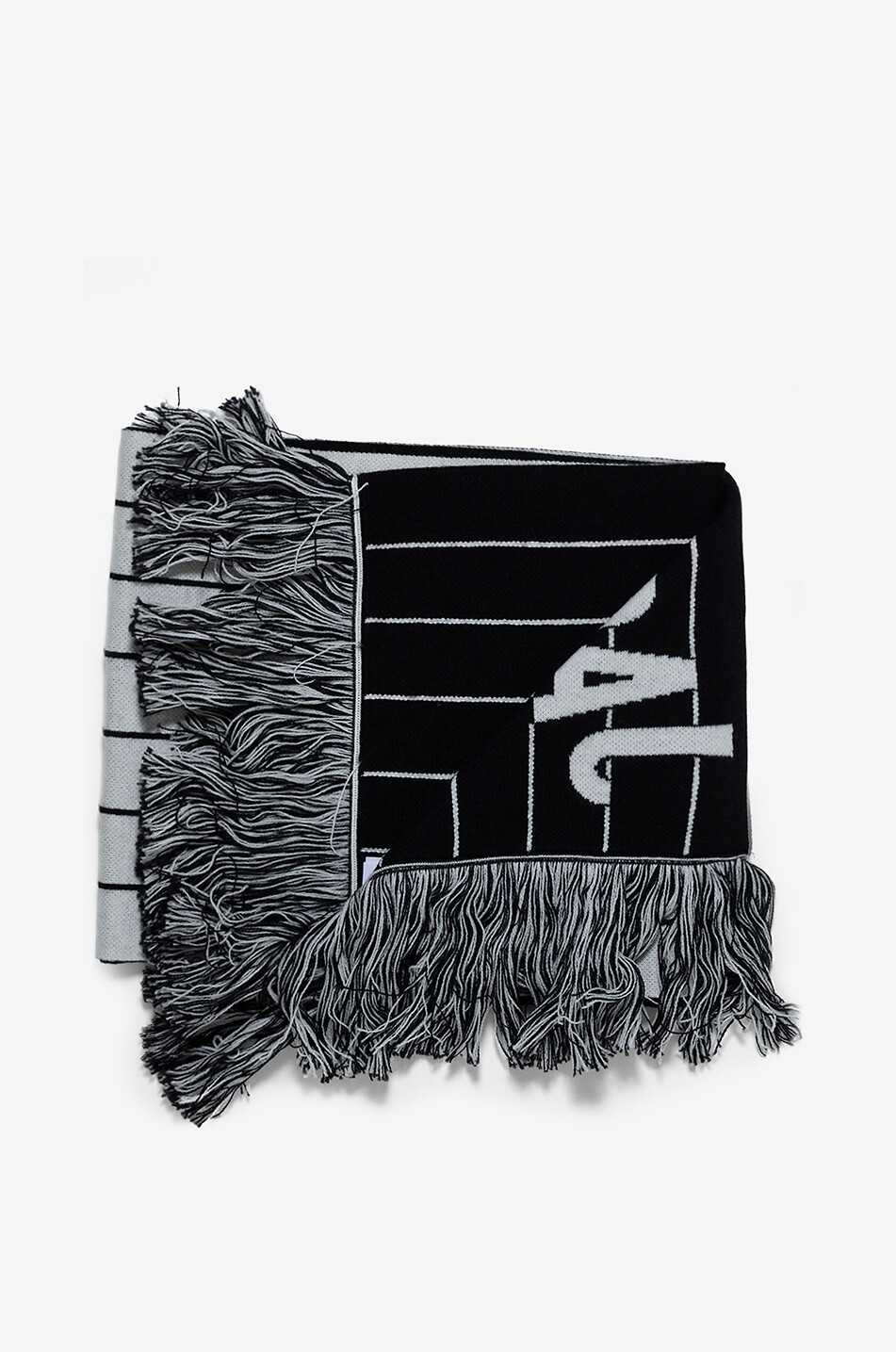 JACQUEMUS L'écharpe Liga striped knit scarf Men WHITE 2
