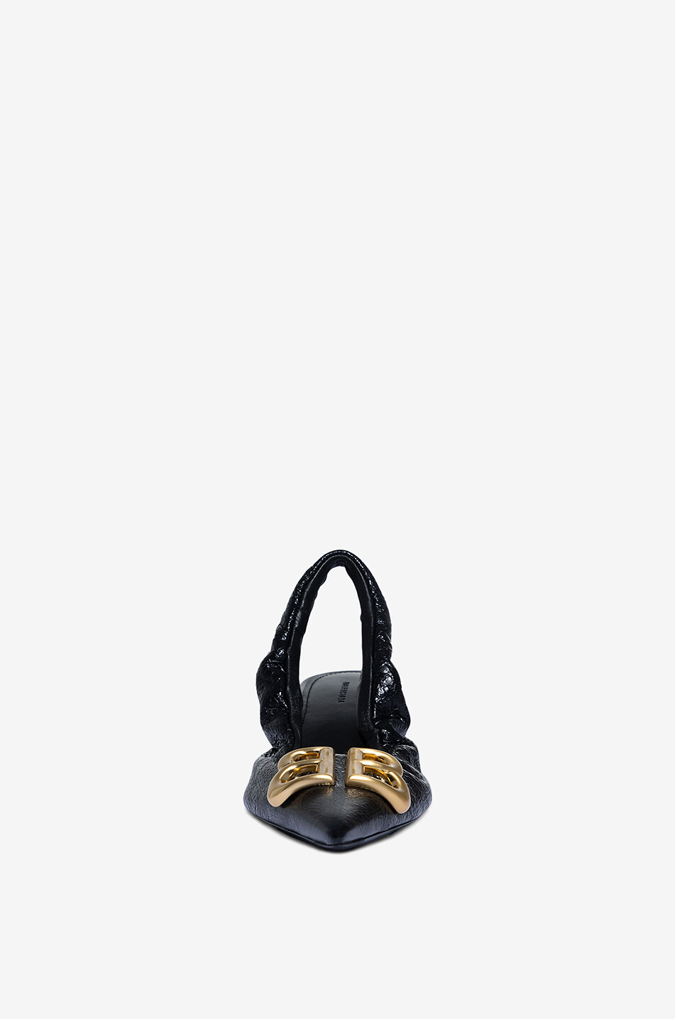 パンプス BALENCIAGA Monaco arena leather slingback BALENCIAGA Monaco Black Arena Lambskin 50mm Slingback Pumps