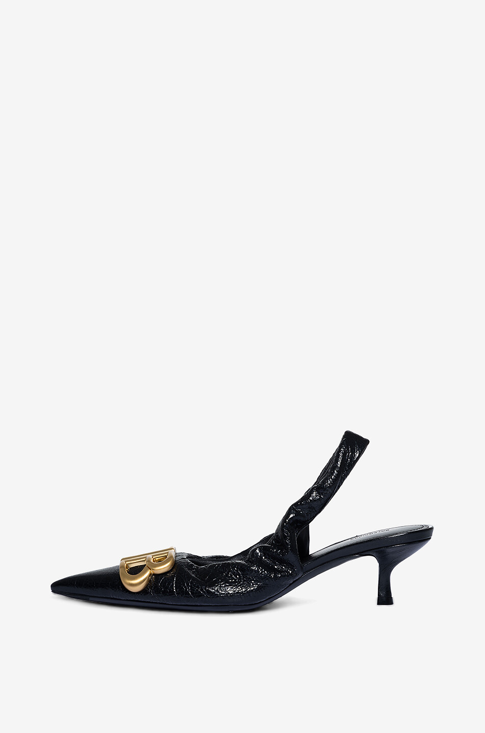 BALENCIAGA Escarpins à bride arrière en cuir aréna Monaco 50 Femme NOIR 3