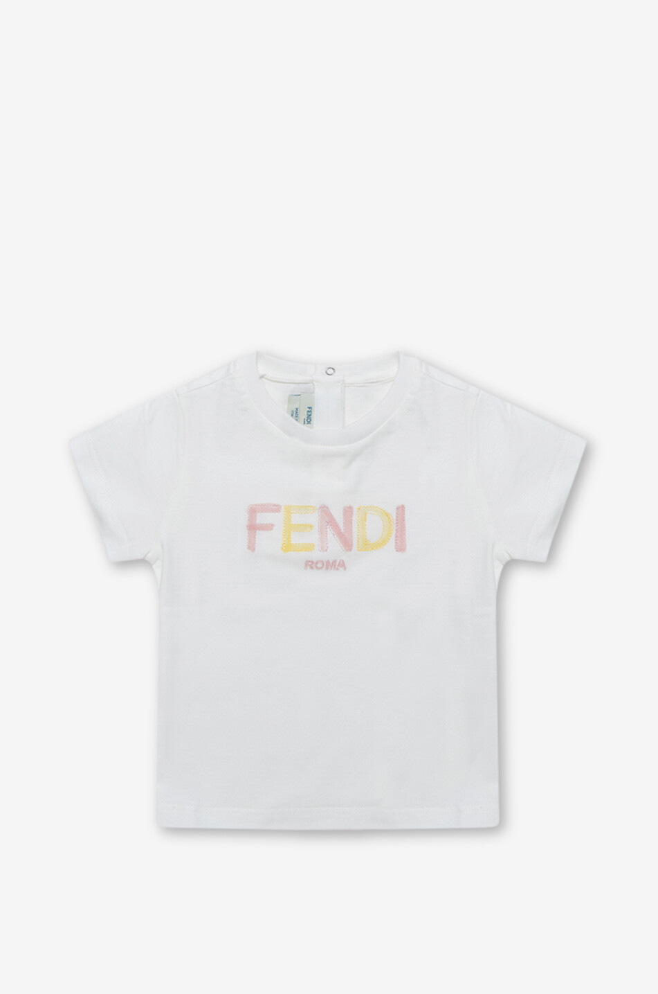 FENDI Baby-Kurzarm-T-Shirt FENDI ROMA Baby WEISS 1