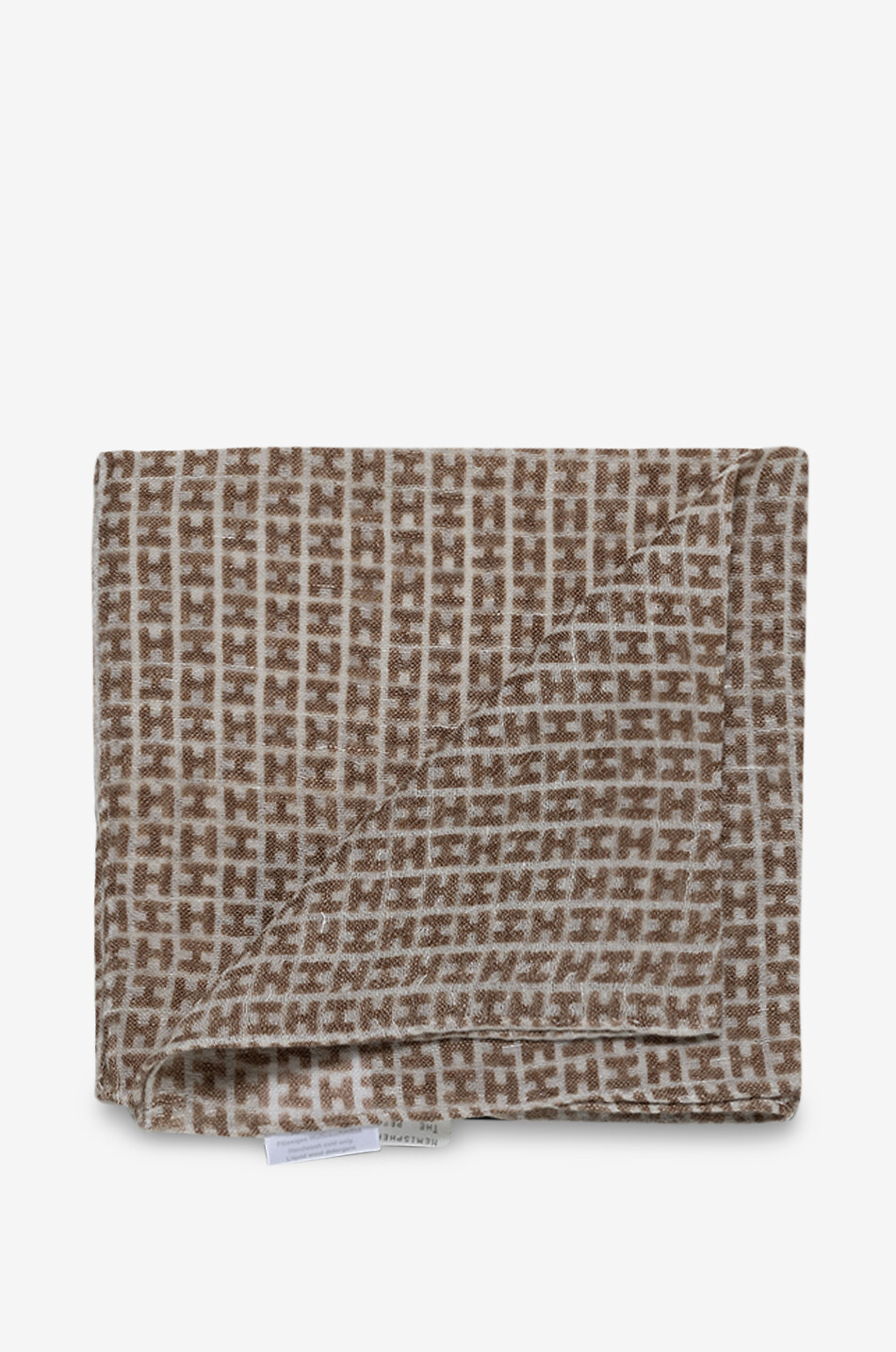 HEMISPHERE Einstecktuch aus Wolle und Leinen Rade Herren MITTEL KHAKI 2