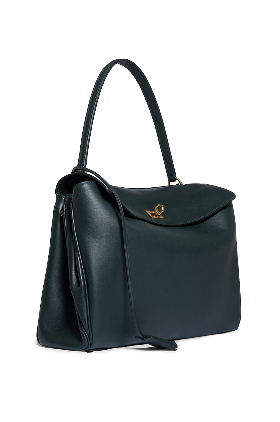 BALENCIAGA Rodeo Medium smooth calfskin handbag Women DARK GREEN 2