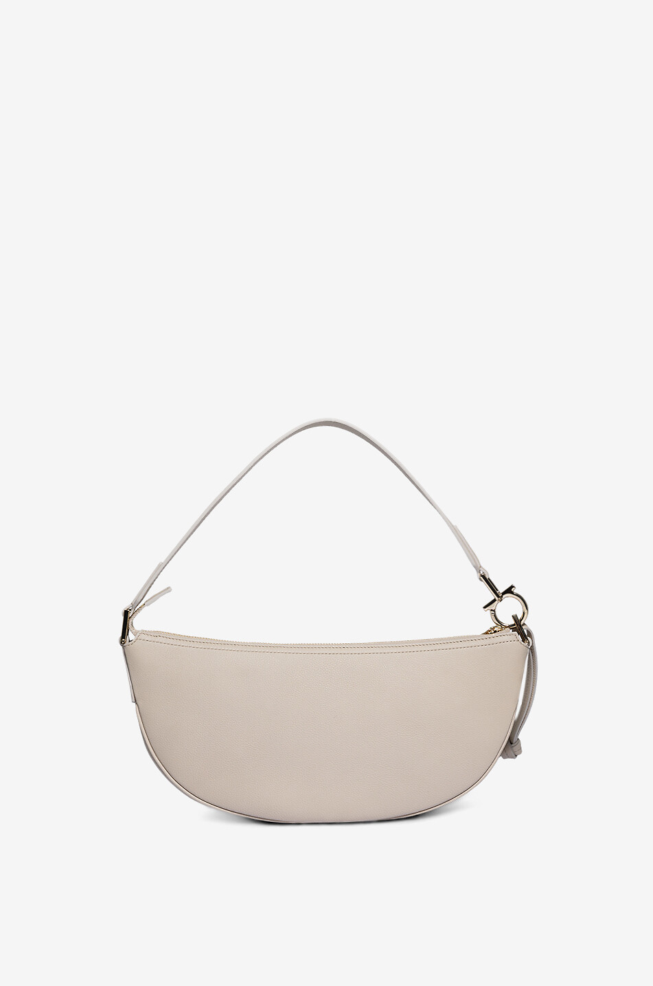 SALVATORE FERRAGAMO Smile Small hobo bag in grained leather Women BEIGE 3