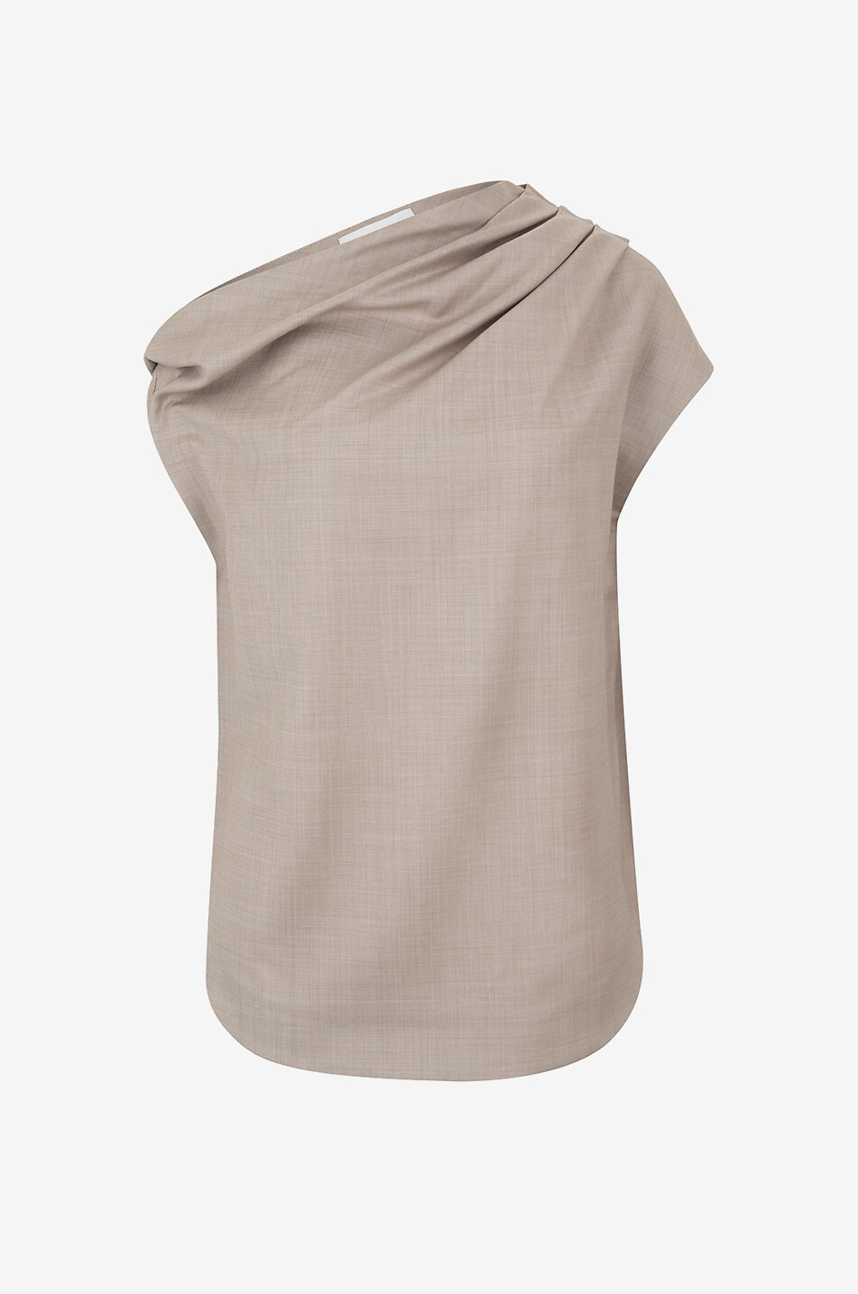 Top drapé sans manches en laine vierge Lyra