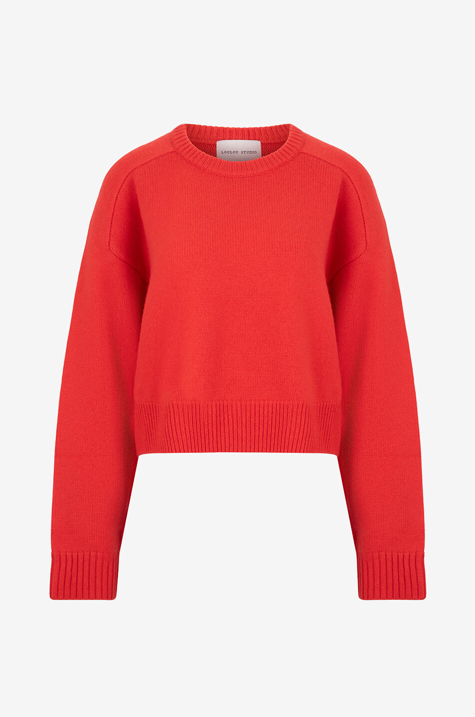 LOULOU STUDIO Bruzzi wool and cashmere round neck jumper Women RED 1