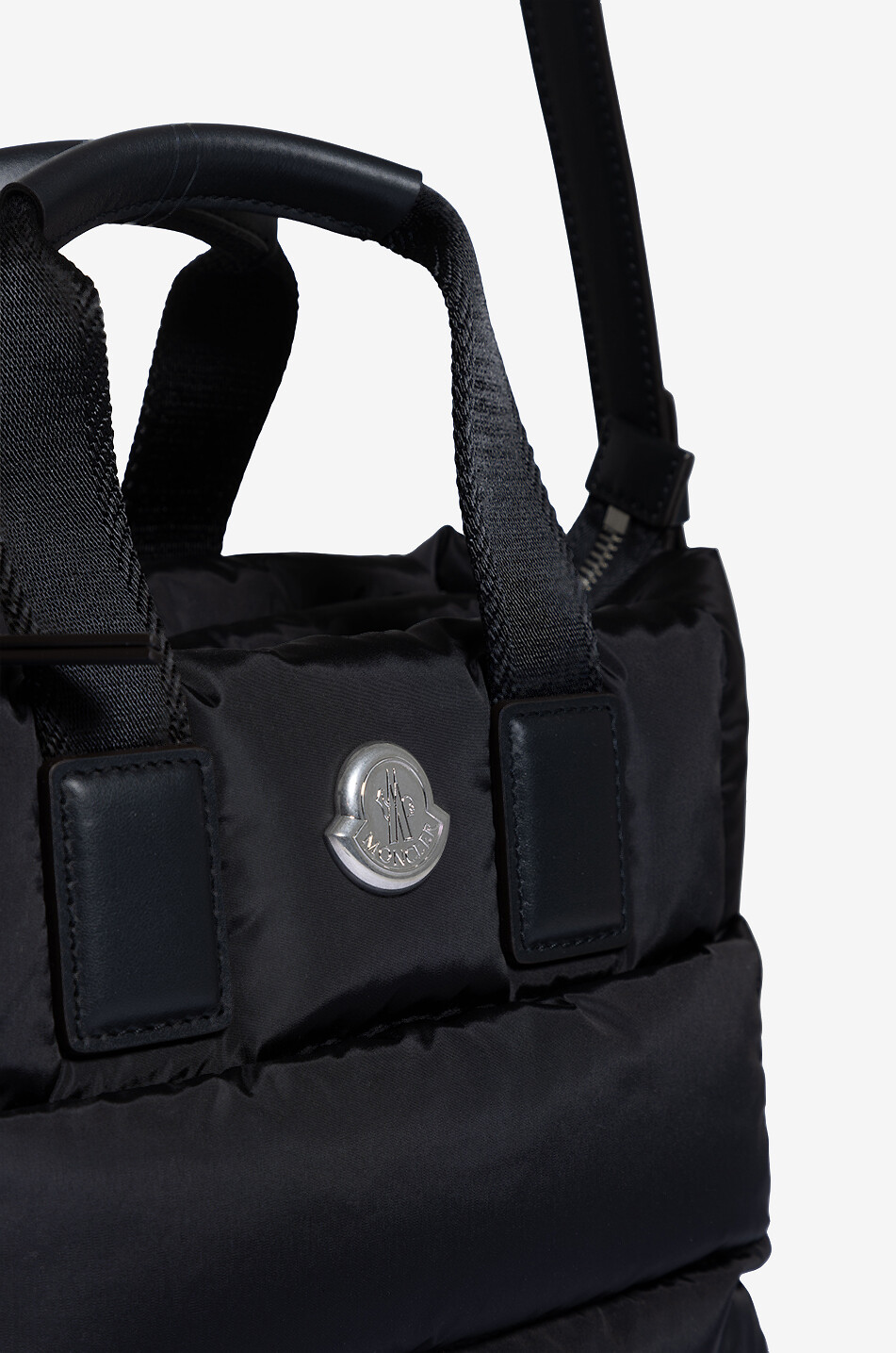 MONCLER Mini Caradoc quilted nylon tote bag Women BLACK 6