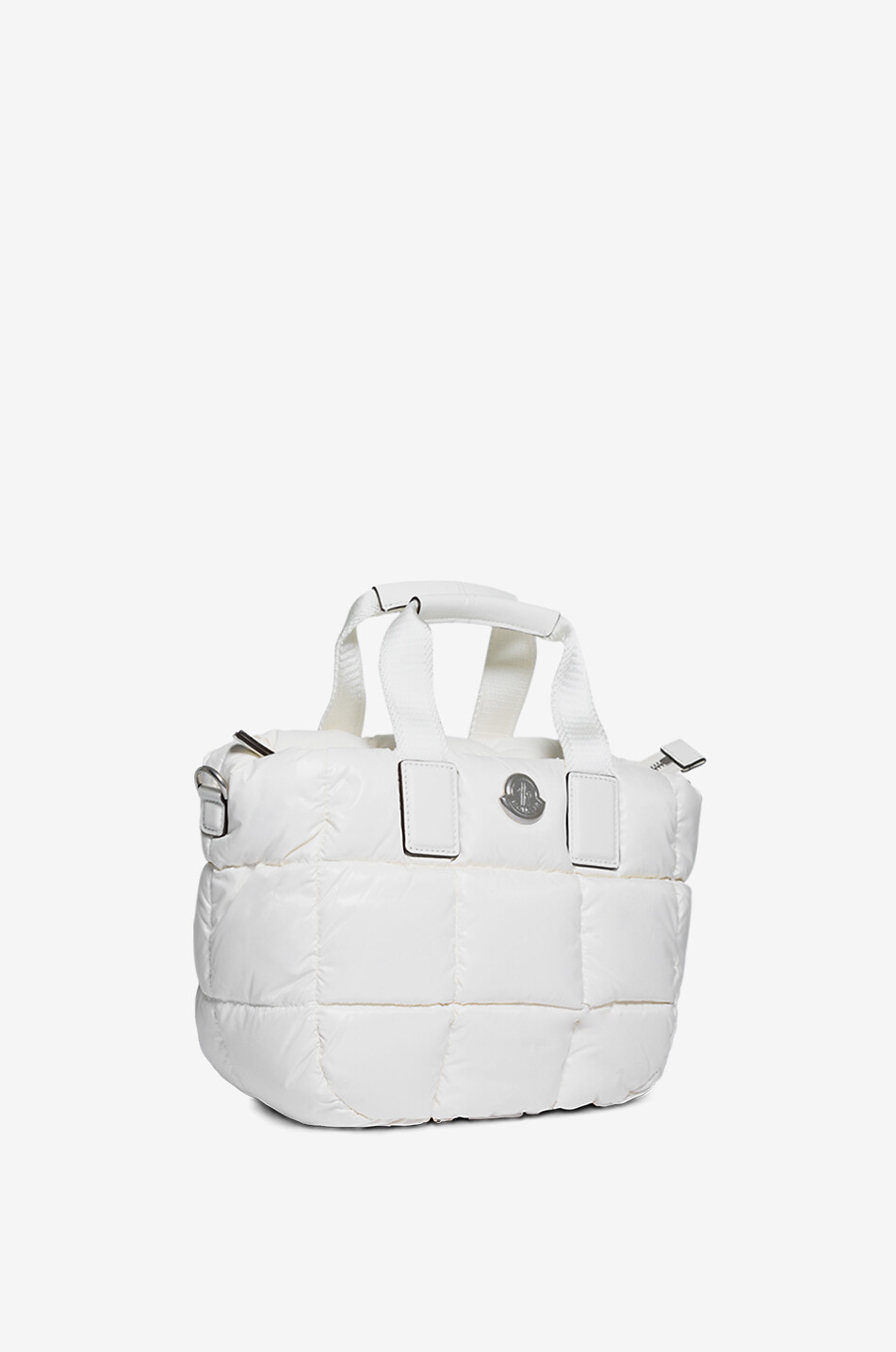 MONCLER Mini Caradoc quilted nylon tote bag Women WHITE 2