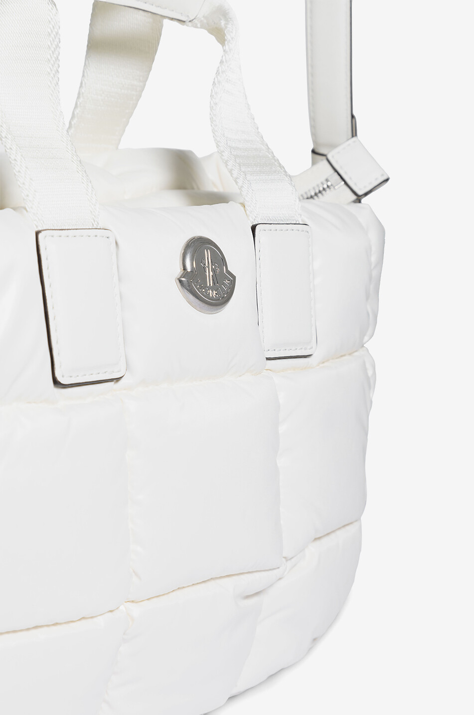 MONCLER Mini Caradoc quilted nylon tote bag Women WHITE 6