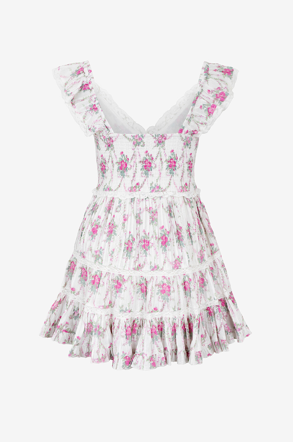 LOVESHACKFANCY Presline floral cotton mini dress Women MULTI COLOURED 2