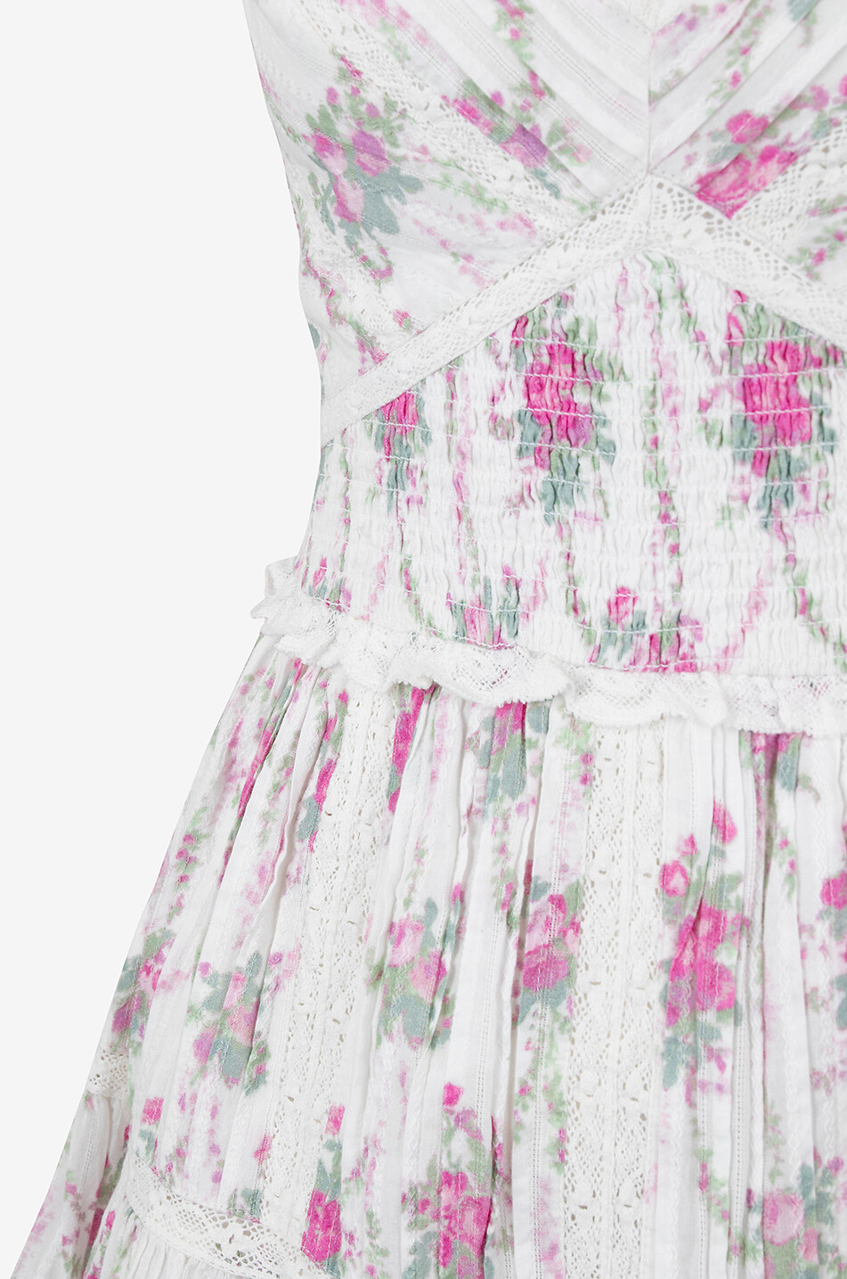 LOVESHACKFANCY Presline floral cotton mini dress Women MULTI COLOURED 3