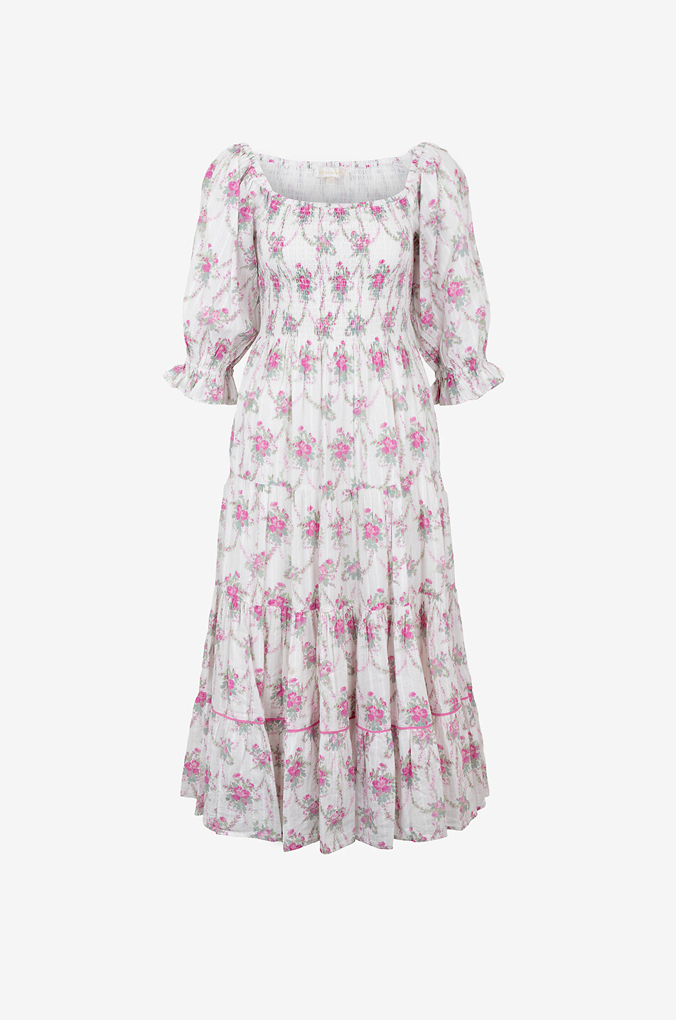 LOVESHACKFANCY Rigby floras cotton midi dress Women MULTI COLOURED 1