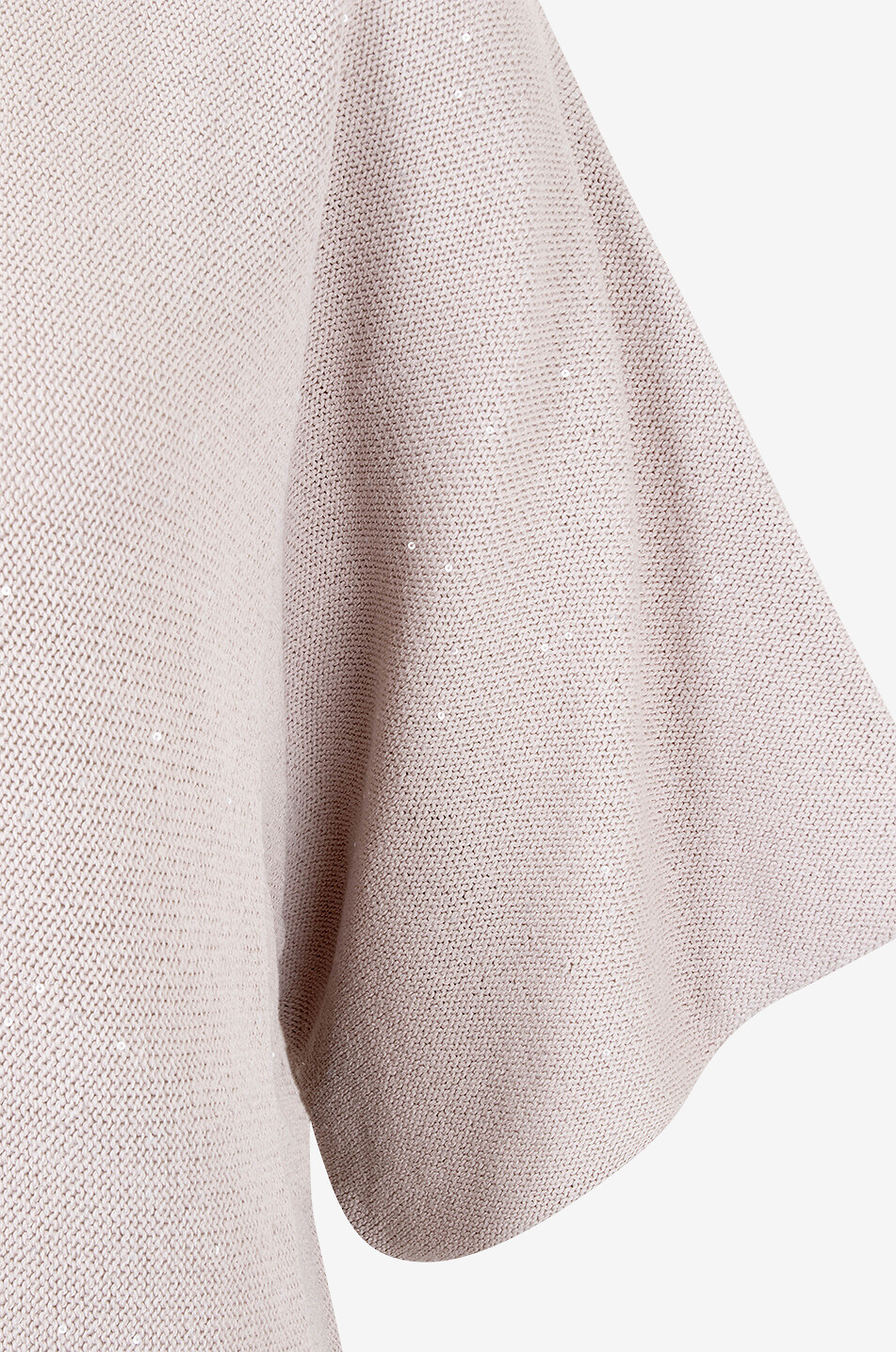 PANICALE Pull en coton et sequins à col bateau et manches kimono Femme ROSE 3