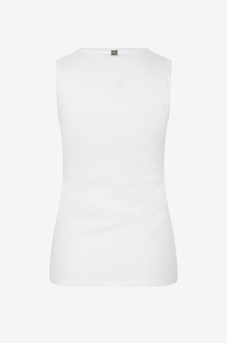 Bead embroidered cotton tank top