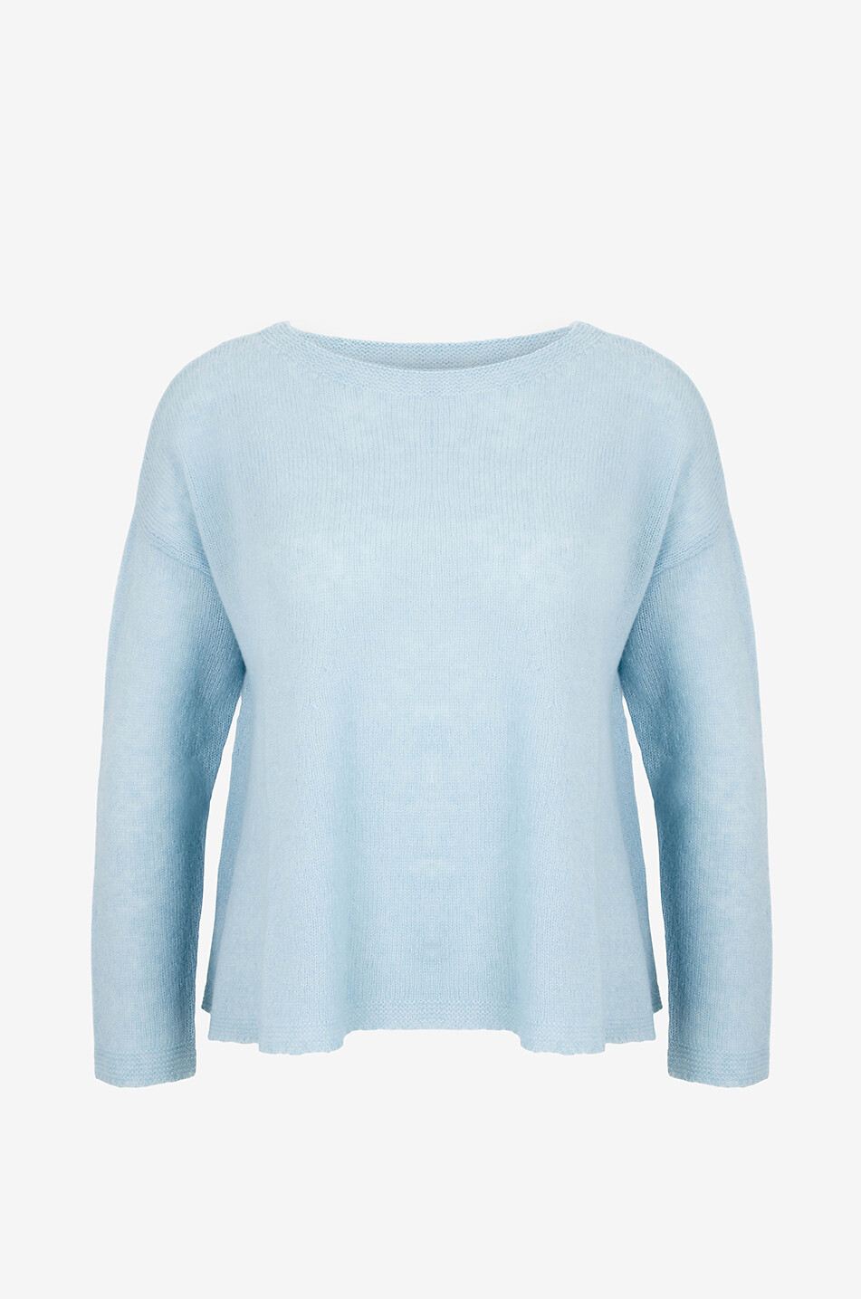 LU REN Cidalia flared cashmere and silk round-neck jumper Women LIGHT BLUE 1