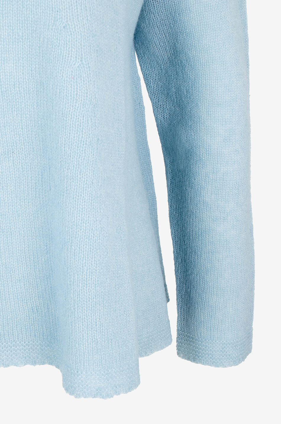 LU REN Cidalia flared cashmere and silk round-neck jumper Women LIGHT BLUE 3