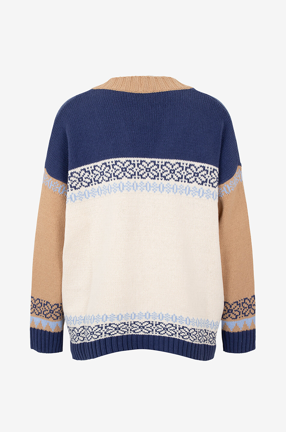 WEEKEND MAX MARA Henry oversize V-neck jacquard cardigan Women DARK BLUE 2