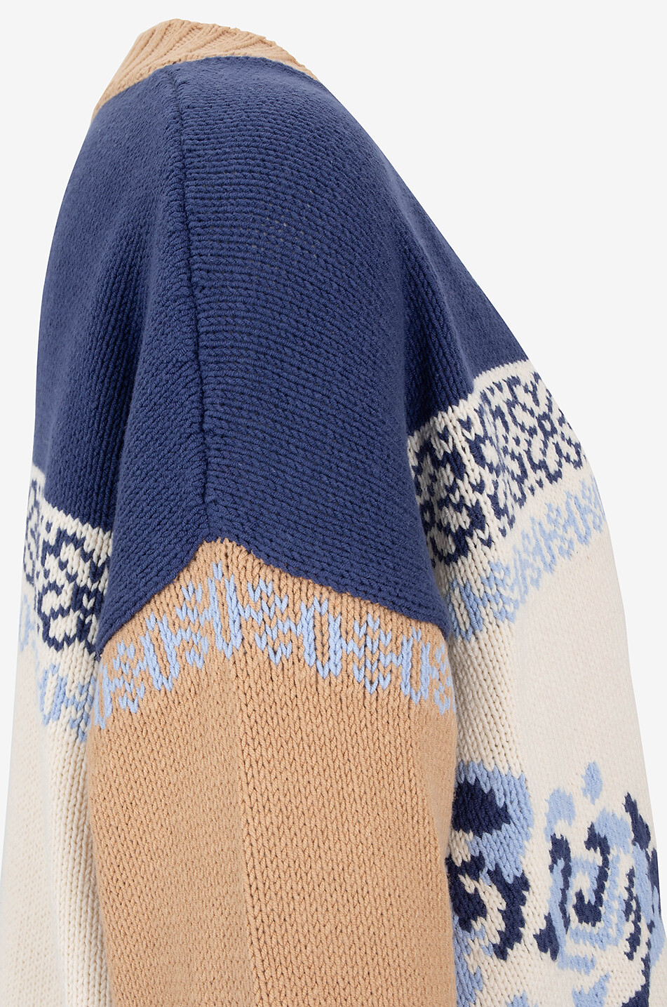 WEEKEND MAX MARA Henry oversize V-neck jacquard cardigan Women DARK BLUE 3