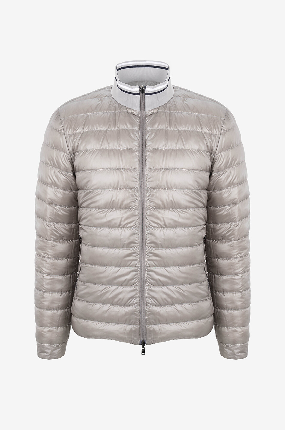 Kurze leichte wendbare Daunenjacke mit Stehkragen