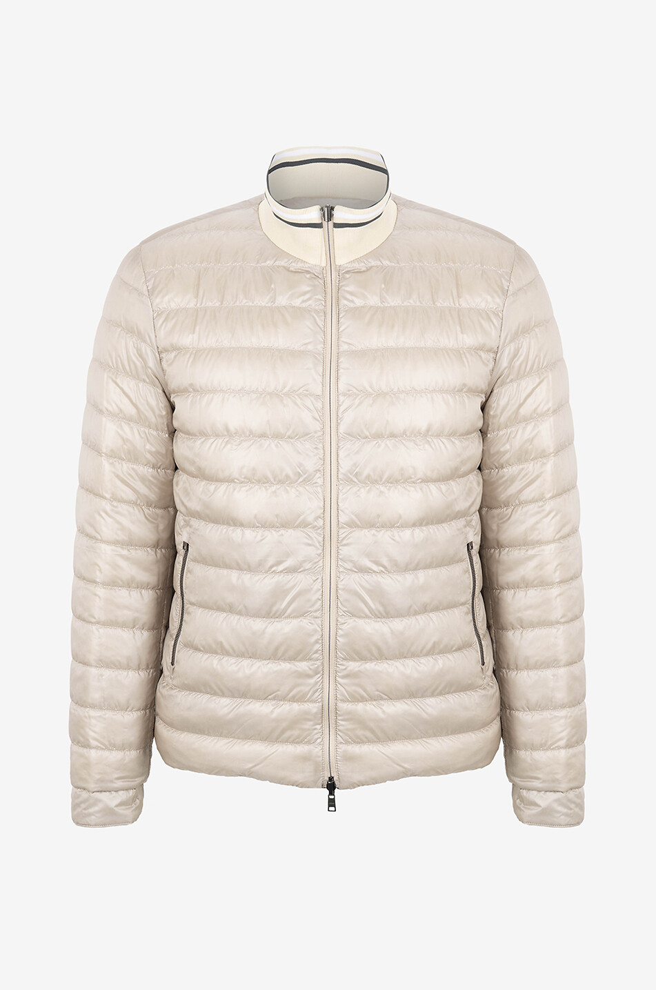 HERNO Kurze leichte wendbare Daunenjacke mit Stehkragen Herren DUNKELGRAU 3