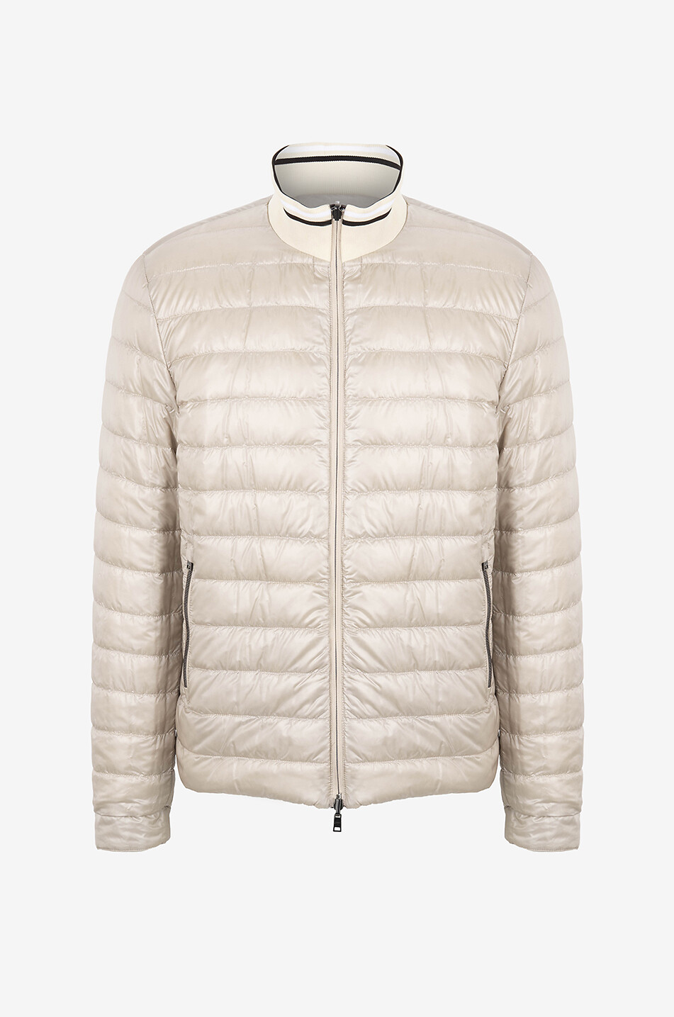 Kurze leichte wendbare Daunenjacke mit Stehkragen