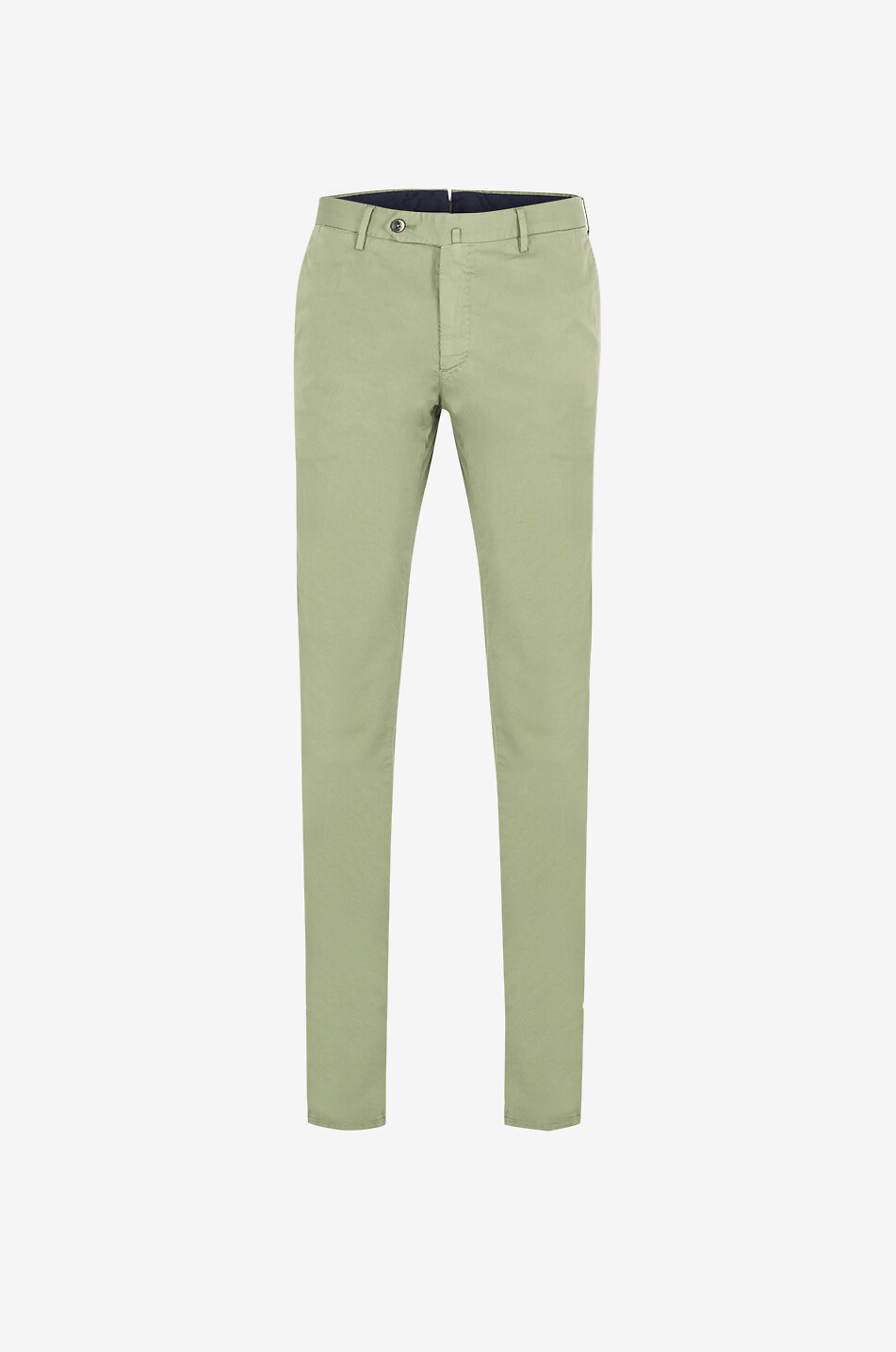 PT TORINO Pantalon chino en coton et soie Super Slim Homme VERT CLAIR 1