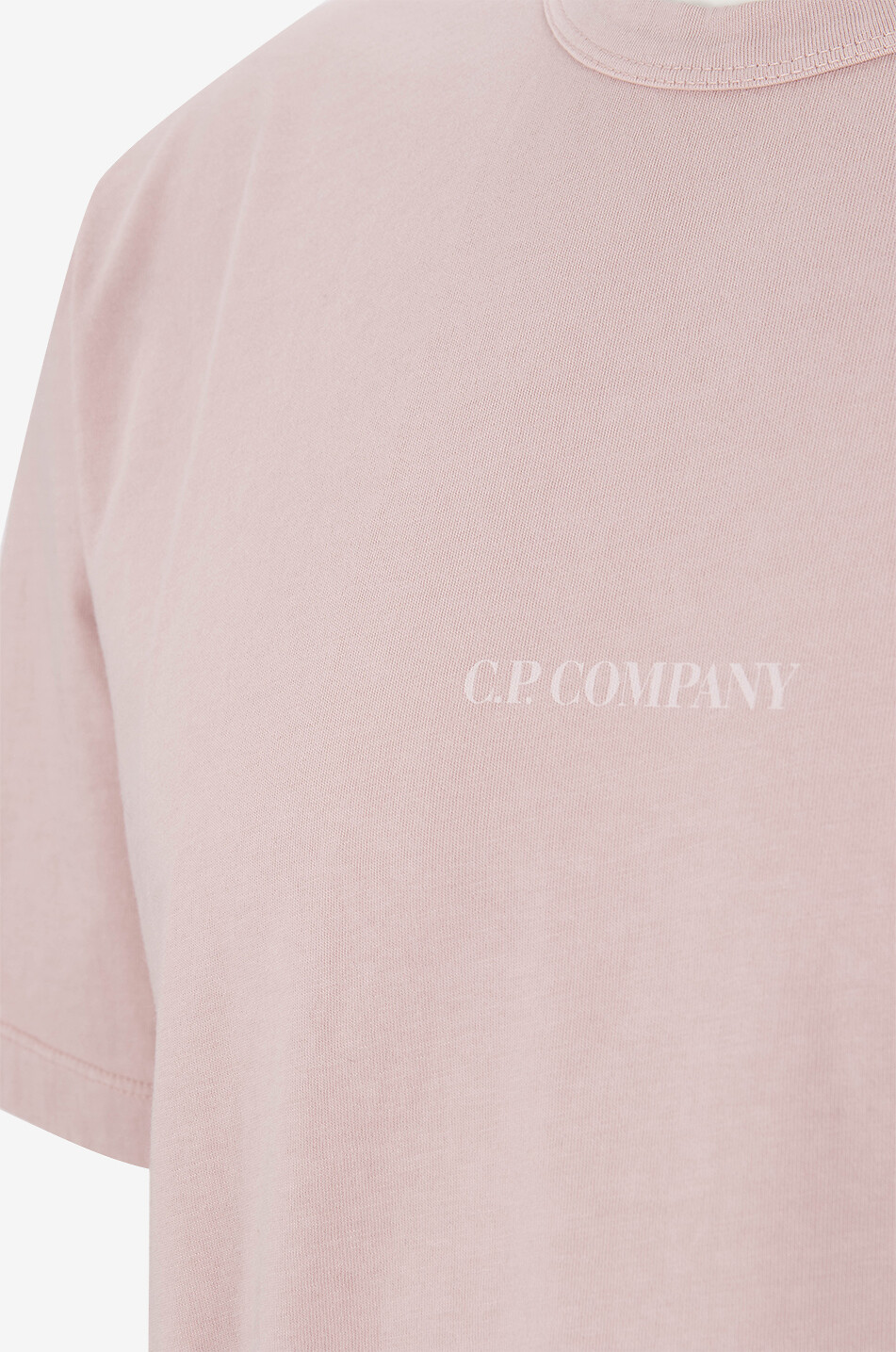 C.P. COMPANY T-shirt à manches courtes imprimé logo 24/1 Jersey Resist Dyed Homme ROSE 3