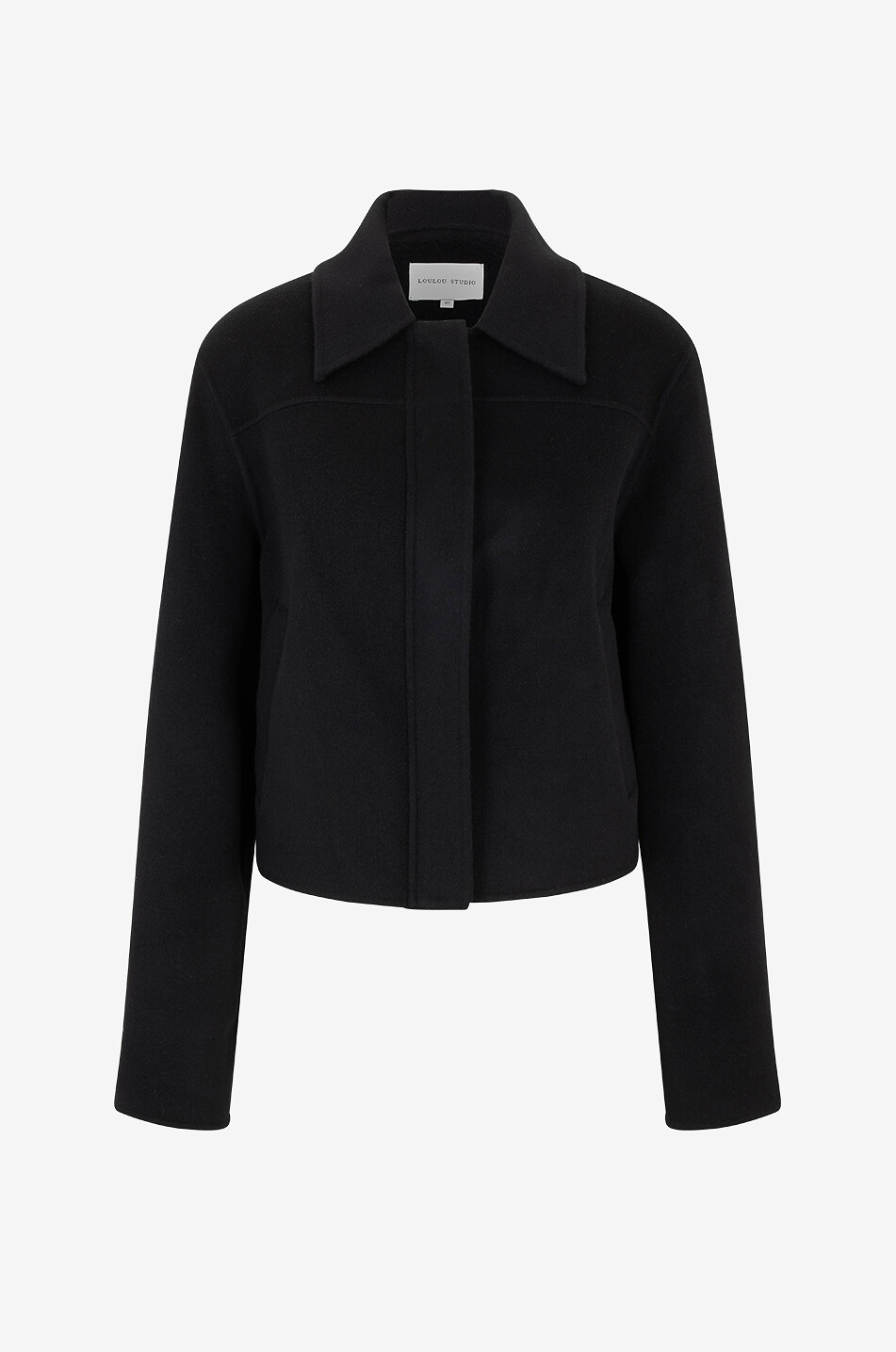 Zhanna wool and cashmere short shirt jacket